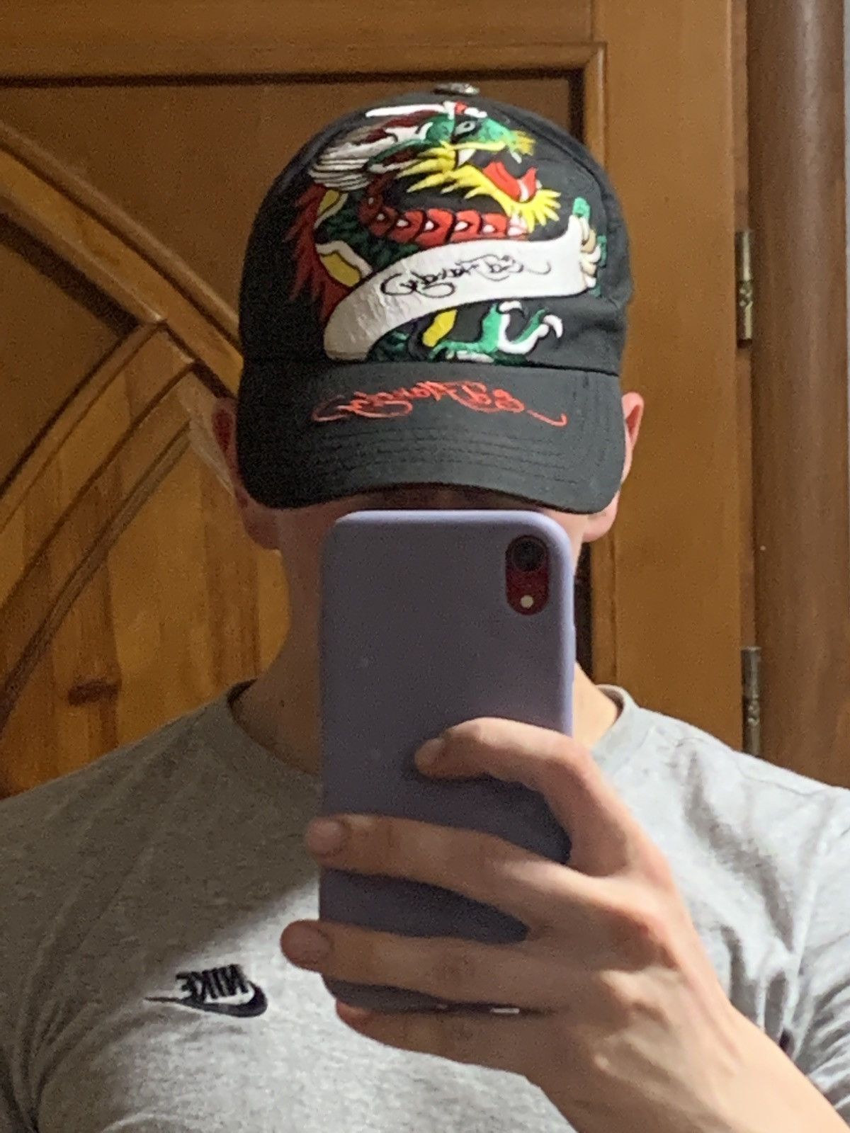Ed Hardy Ed Hardy Dragon Trucker Hat Cap y2k hype streetwear USA Size ONE SIZE - 2 Thumbnail