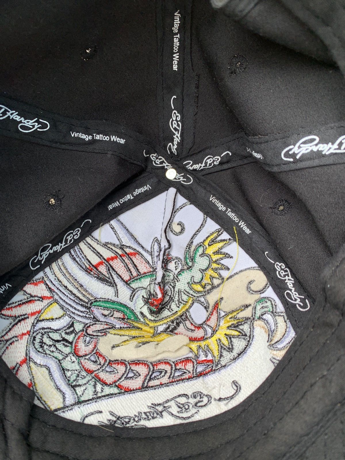 Ed Hardy Ed Hardy Dragon Trucker Hat Cap y2k hype streetwear USA Size ONE SIZE - 12 Thumbnail