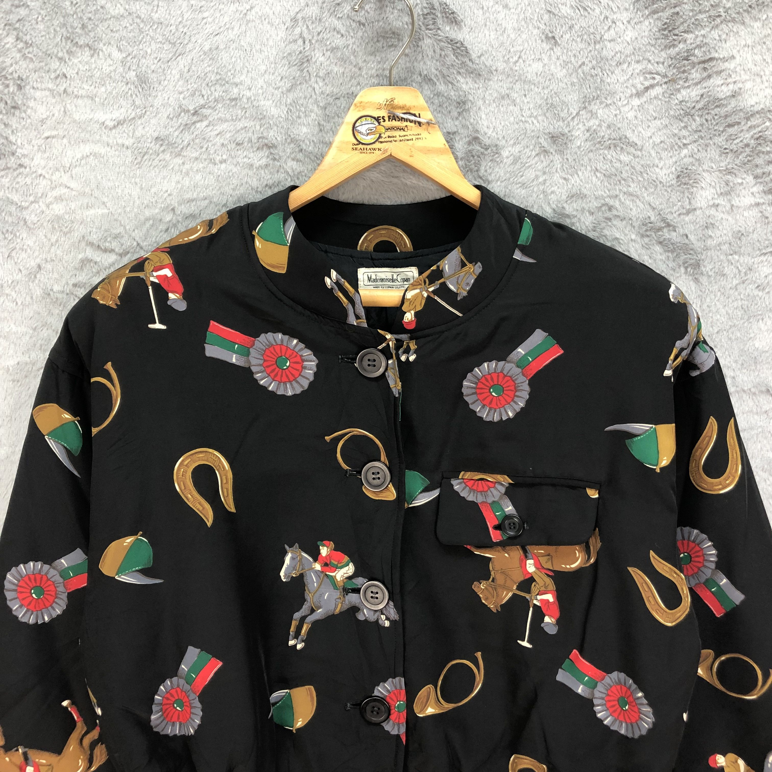Mademoiselle Non Non BOXY🔥 MADEMOISELLE COPAN Fullprint Cropped Jacket #4859-174 Size M / US 6-8 / IT 42-44 - 2 Thumbnail