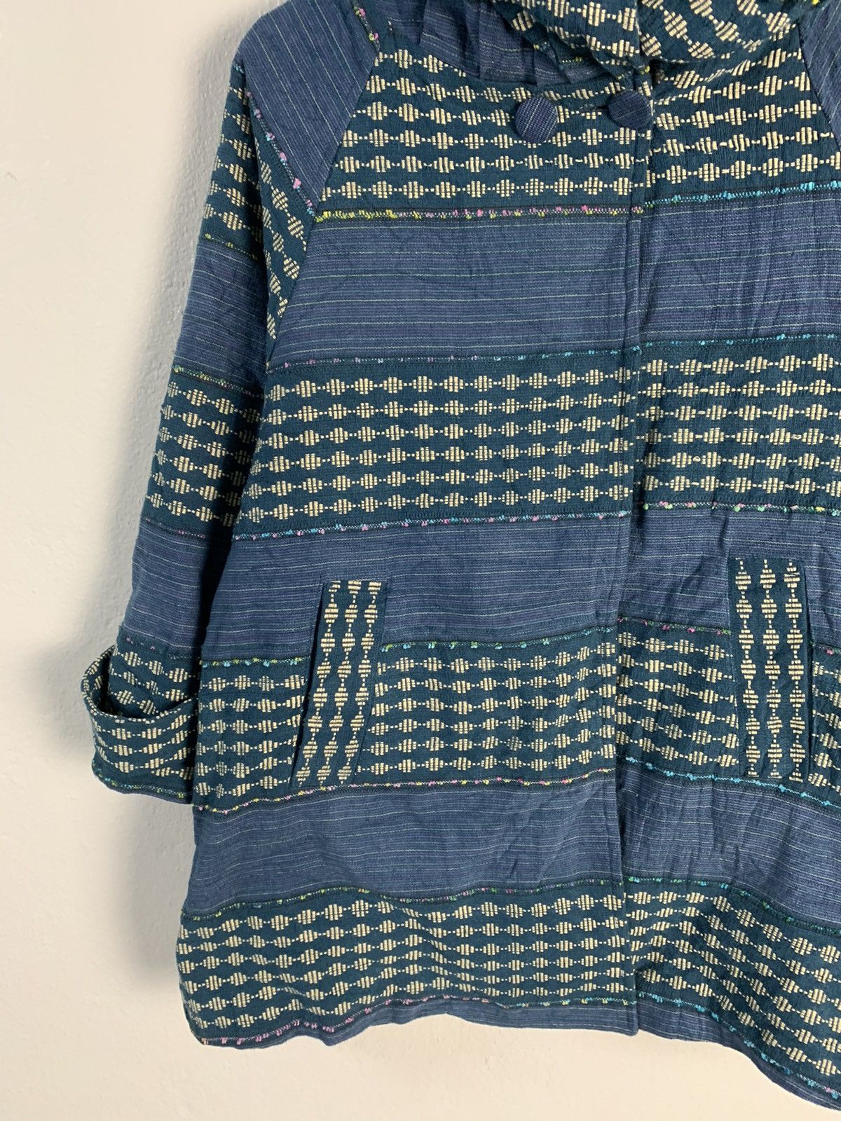 Japanese Brand Titicaca Stripe Hooded Jacket Size S / US 4 / IT 40 - 3 Thumbnail