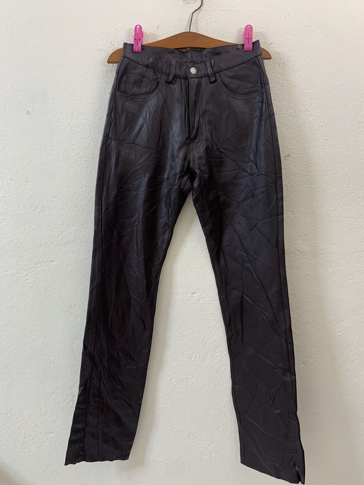 image of Ncb Leather Pants in Brown, Men's (Size 28)