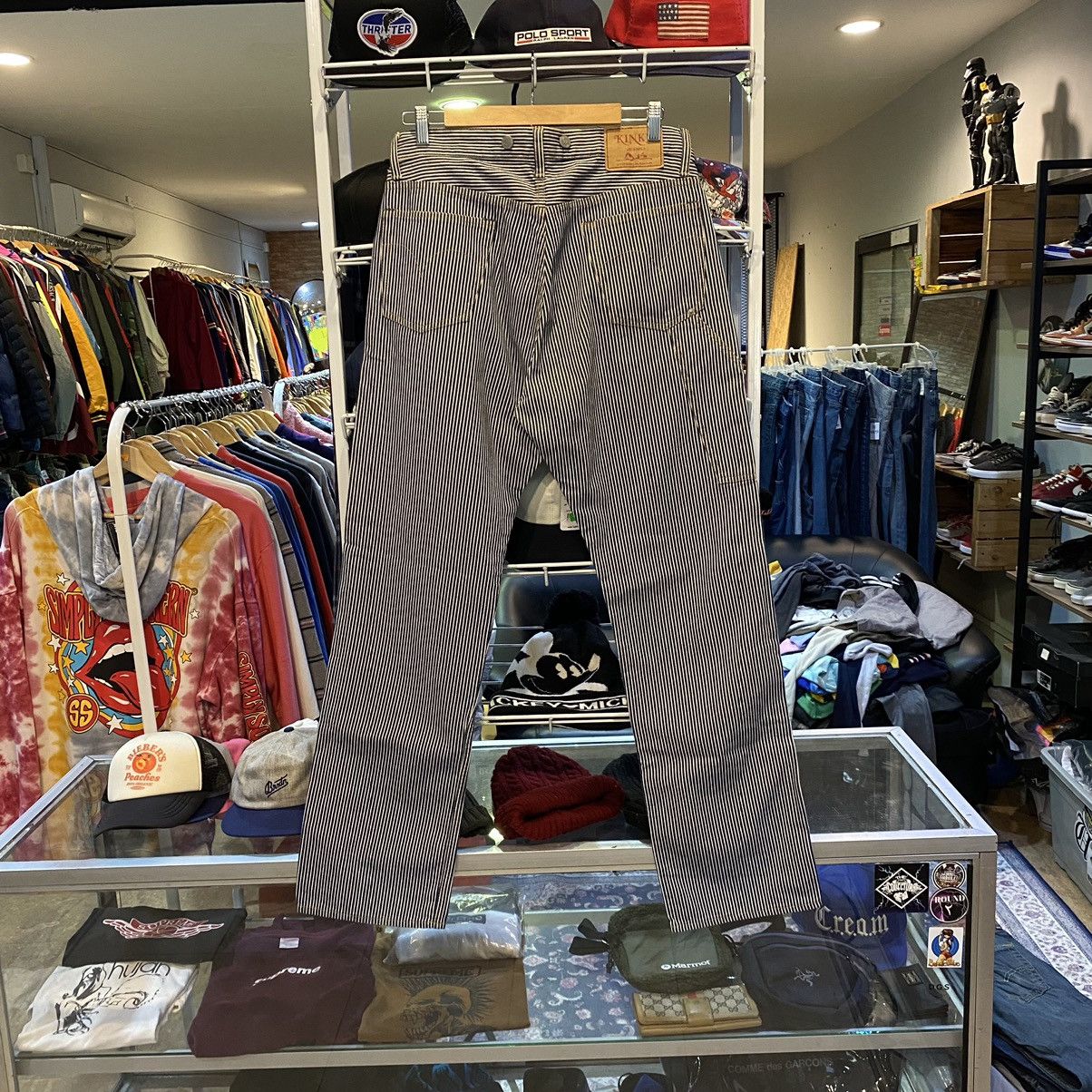 Hysteric Glamour Hysteric Glamour Carpenters Hickory Denim Pants Vintage 90s Size US 33 - 1 Thumbnail