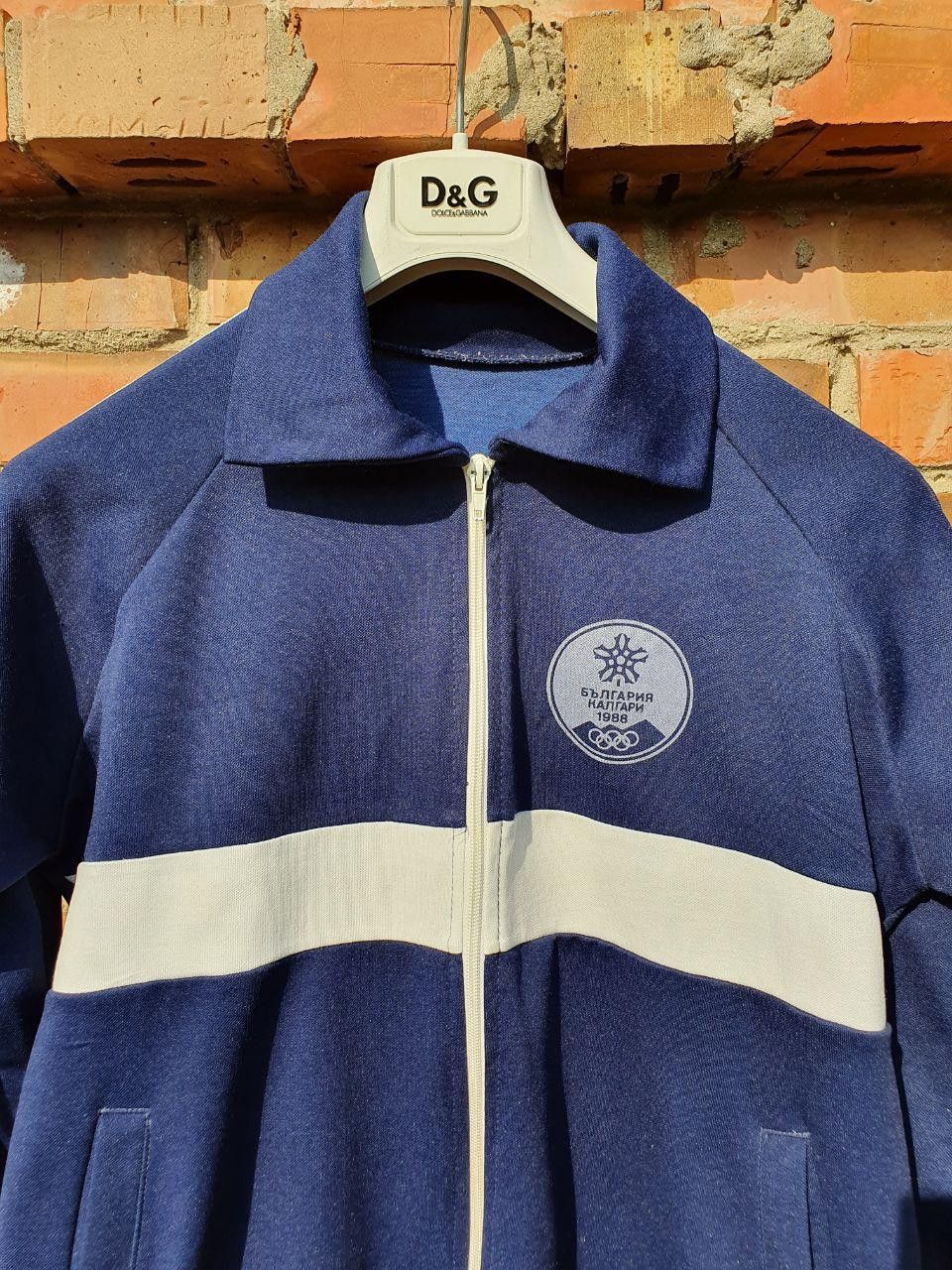 image of USA Olympics x Vintage 80's Bulgaria Olympic Team Track Top Light Jacket in Navy, Men's (Size Small