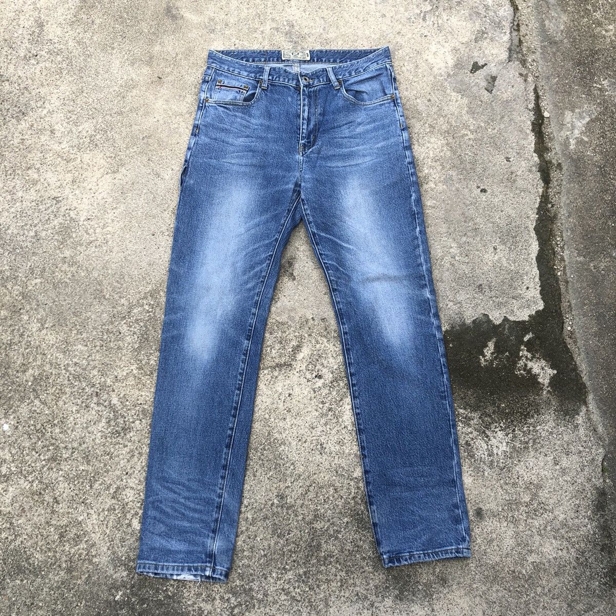 Japanese Brand 🔥Thrash🔥Billvan Stoned Wash Rips Distress Dirty Denim Jeans Size US 32 / EU 48 - 1 Thumbnail