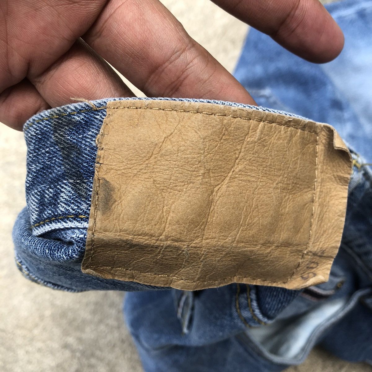 Japanese Brand 🔥Thrash🔥Billvan Stoned Wash Rips Distress Dirty Denim Jeans Size US 32 / EU 48 - 14 Thumbnail