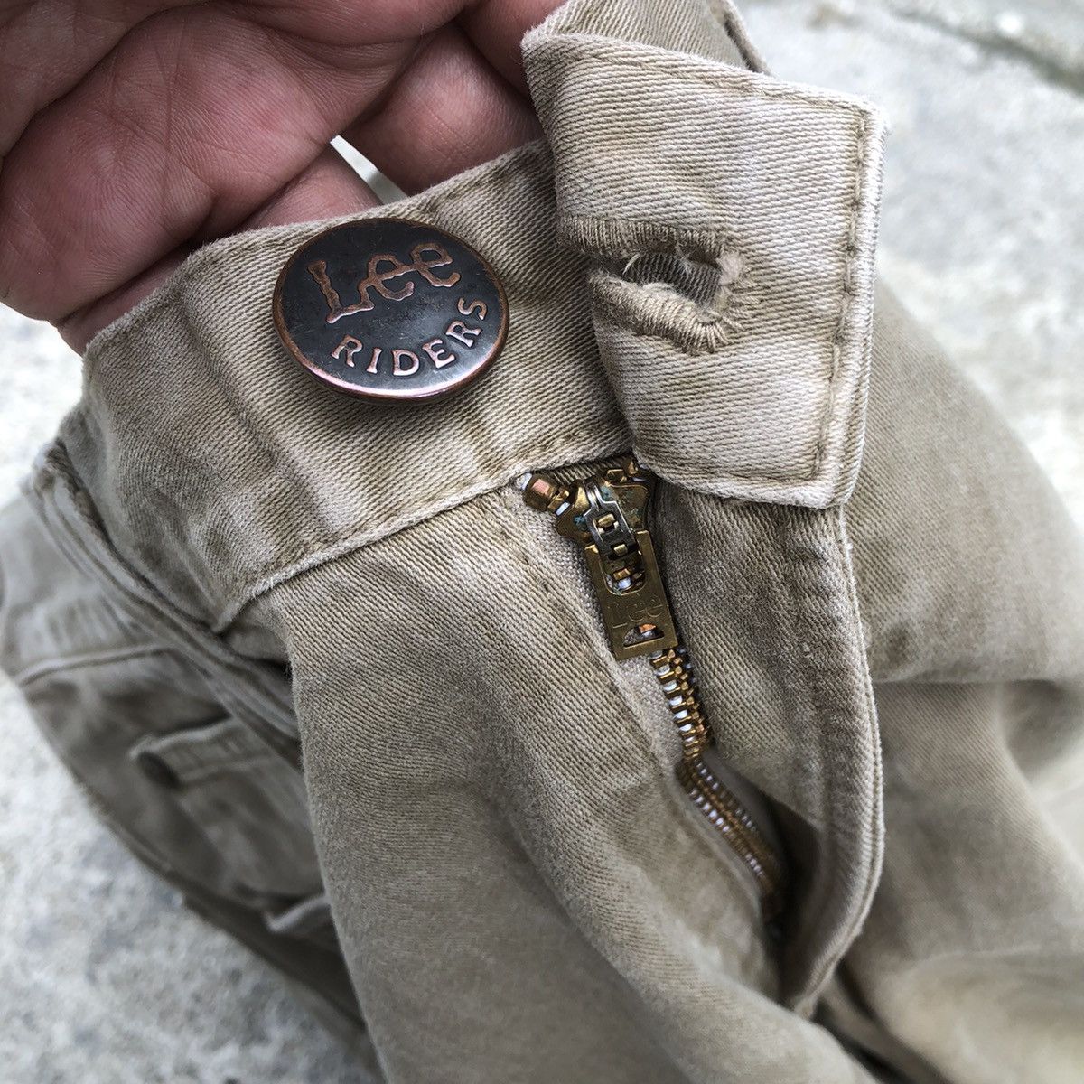 Lee × Vintage 🔥Rare🔥Vintage Lee Riders Rips Stylish Khakis Casual Pants Size US 34 / EU 50 - 10 Thumbnail