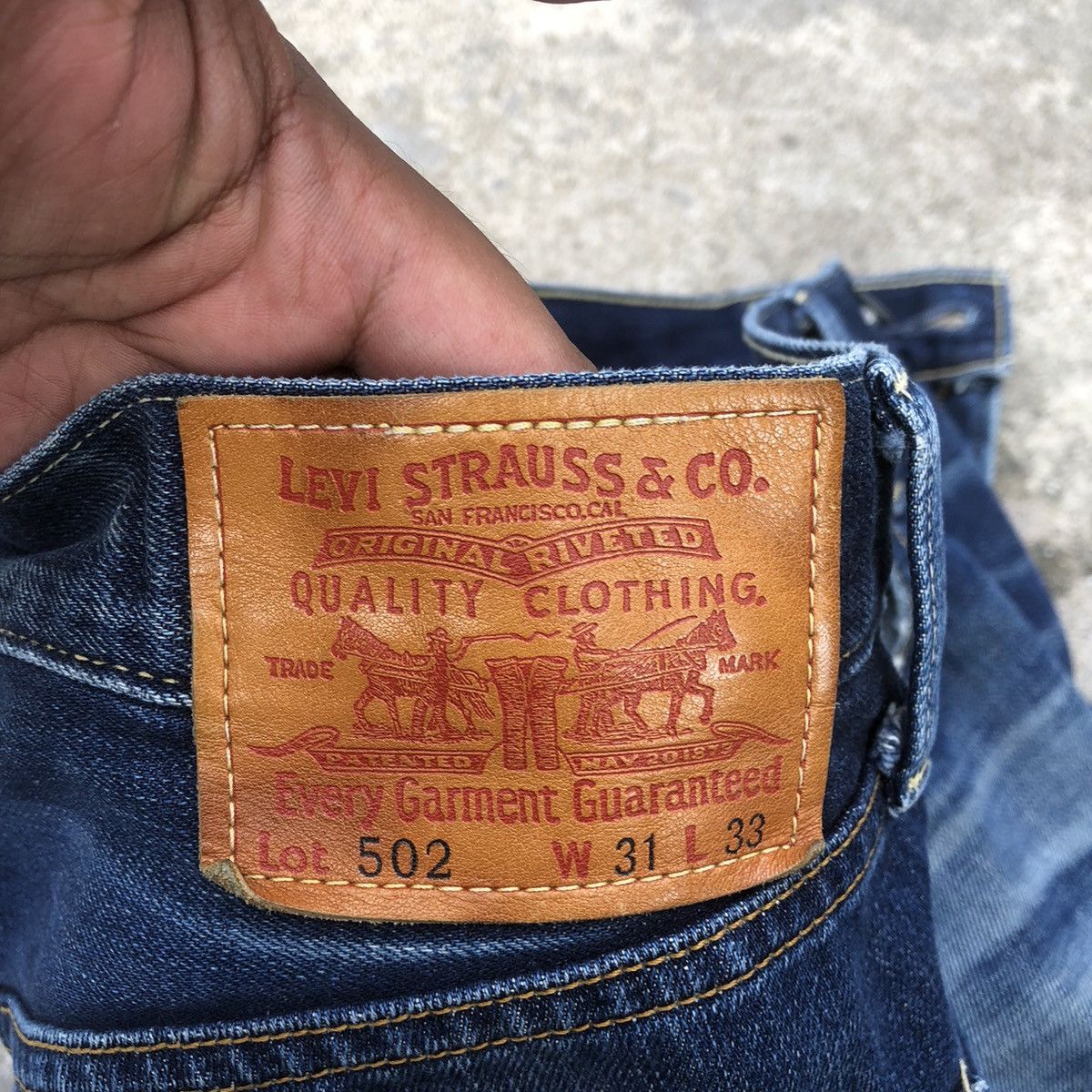 Levi's × Vintage 🔥Trash🔥Vintage Levis 502 Rips Distress Selvedge Dirty Denim Size US 32 / EU 48 - 16 Thumbnail