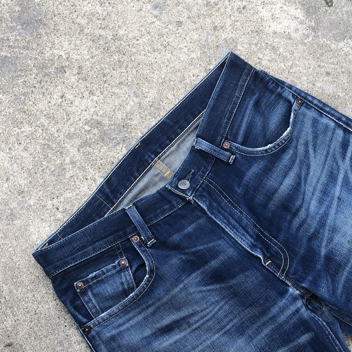 Levi's × Vintage 🔥Trash🔥Vintage Levis 502 Rips Distress Selvedge Dirty Denim Size US 32 / EU 48 - 13 Thumbnail