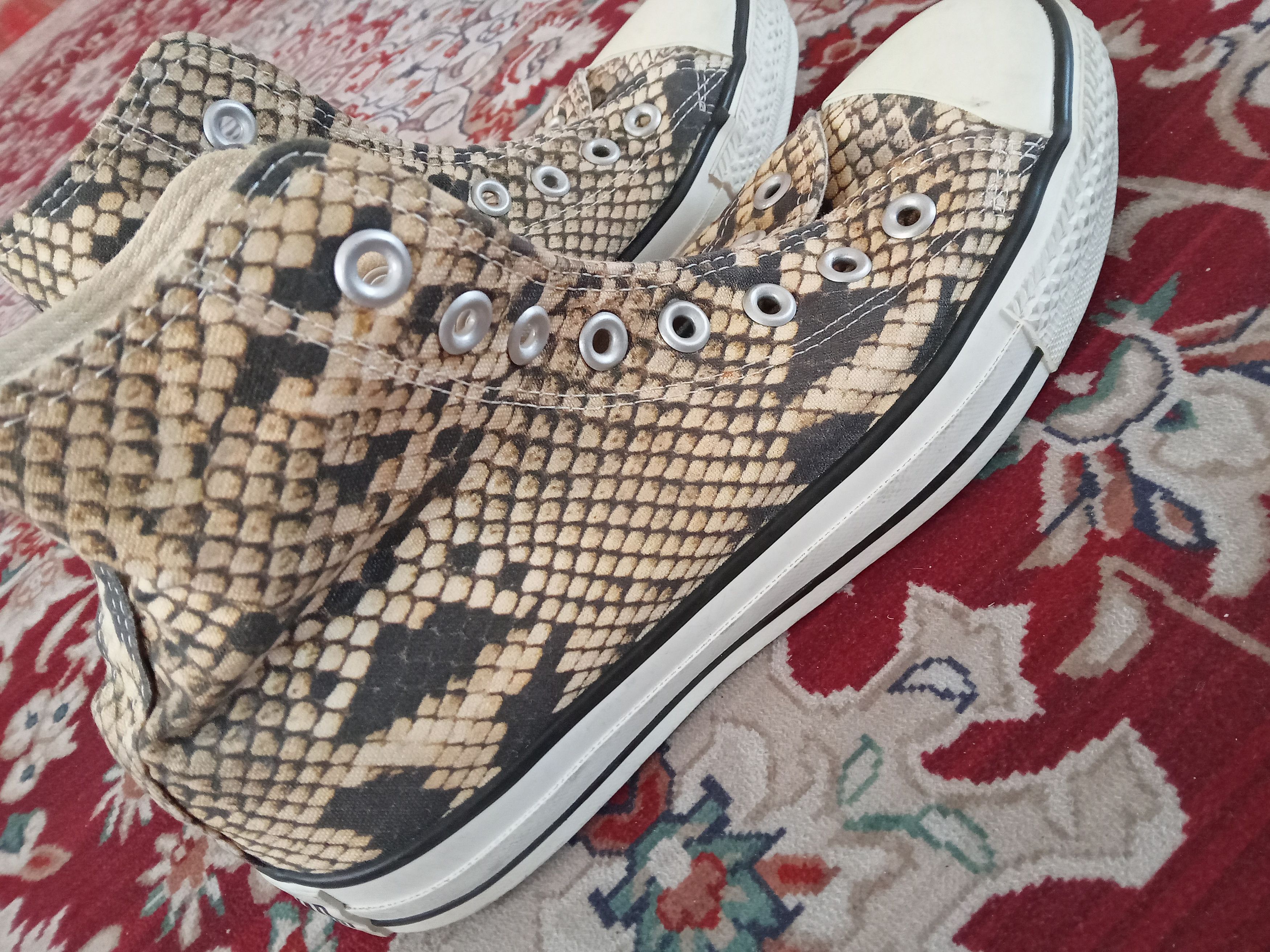 Vintage Rare Converse All Star Python full Print shoes