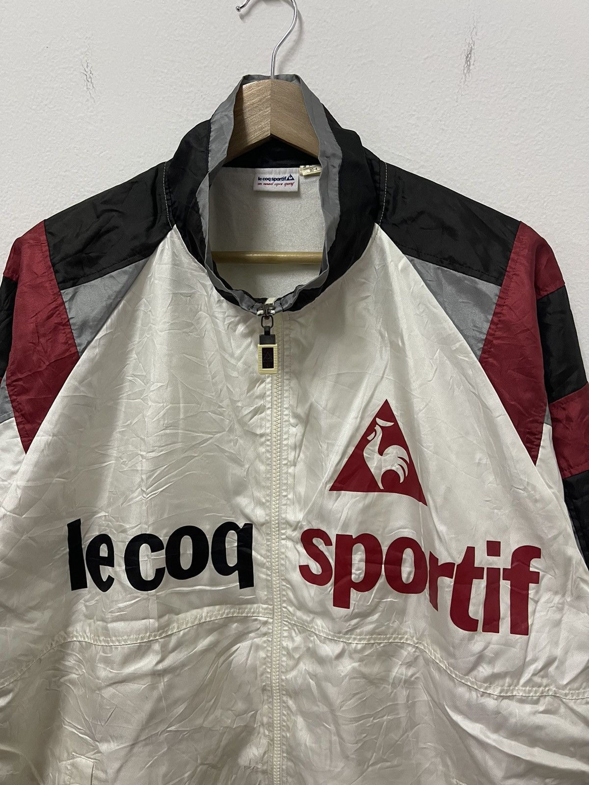 Japanese Brand × Le Coq Sportif × Vintage Vintage Lecoq Sportif Spell Out Logo Windbreaker Jacket Size US M / EU 48-50 / 2 - 2 Thumbnail