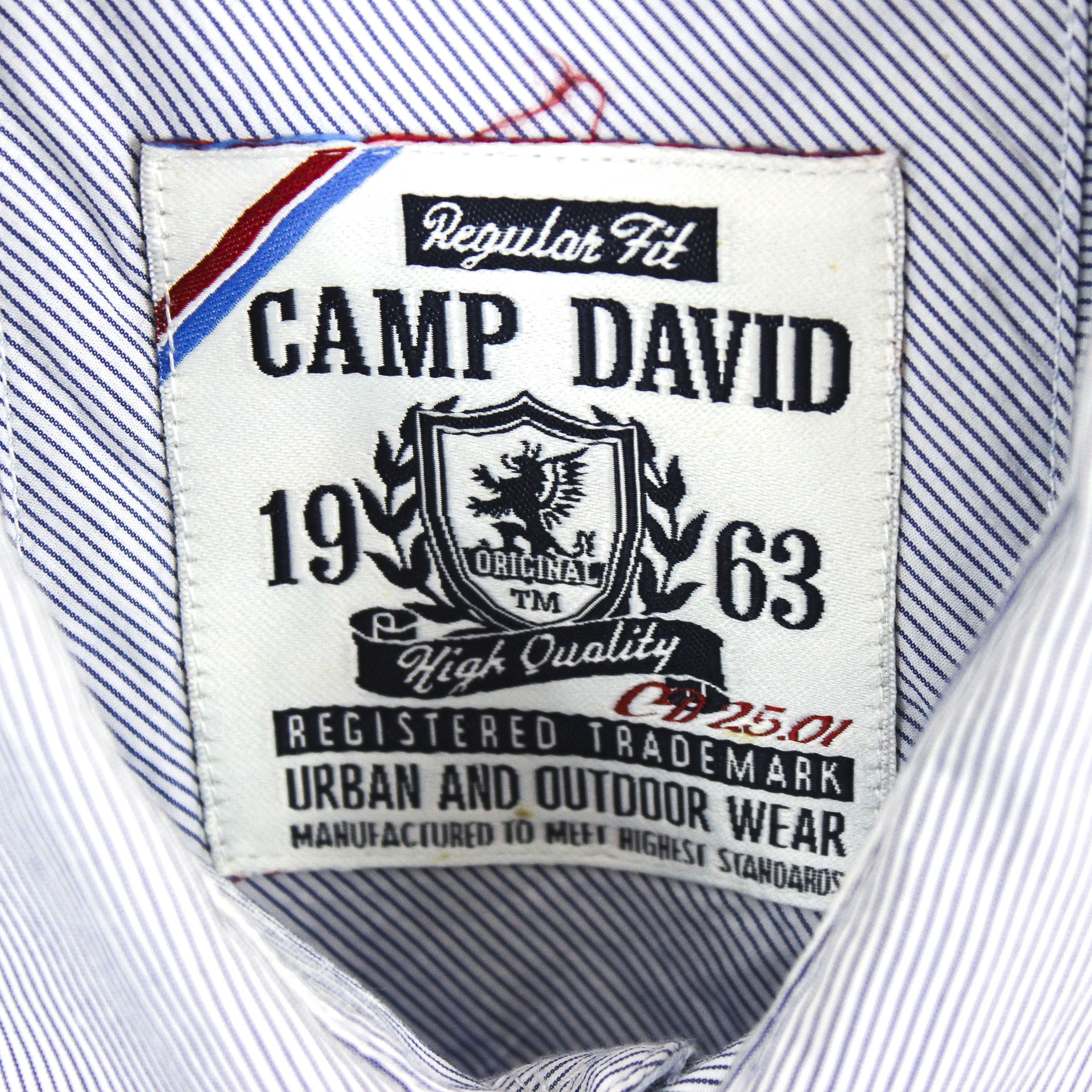 Camp David Shirt XL Button Up Embroided Formal Long Sleeve Casual Top Size US XL / EU 56 / 4 - 5 Thumbnail