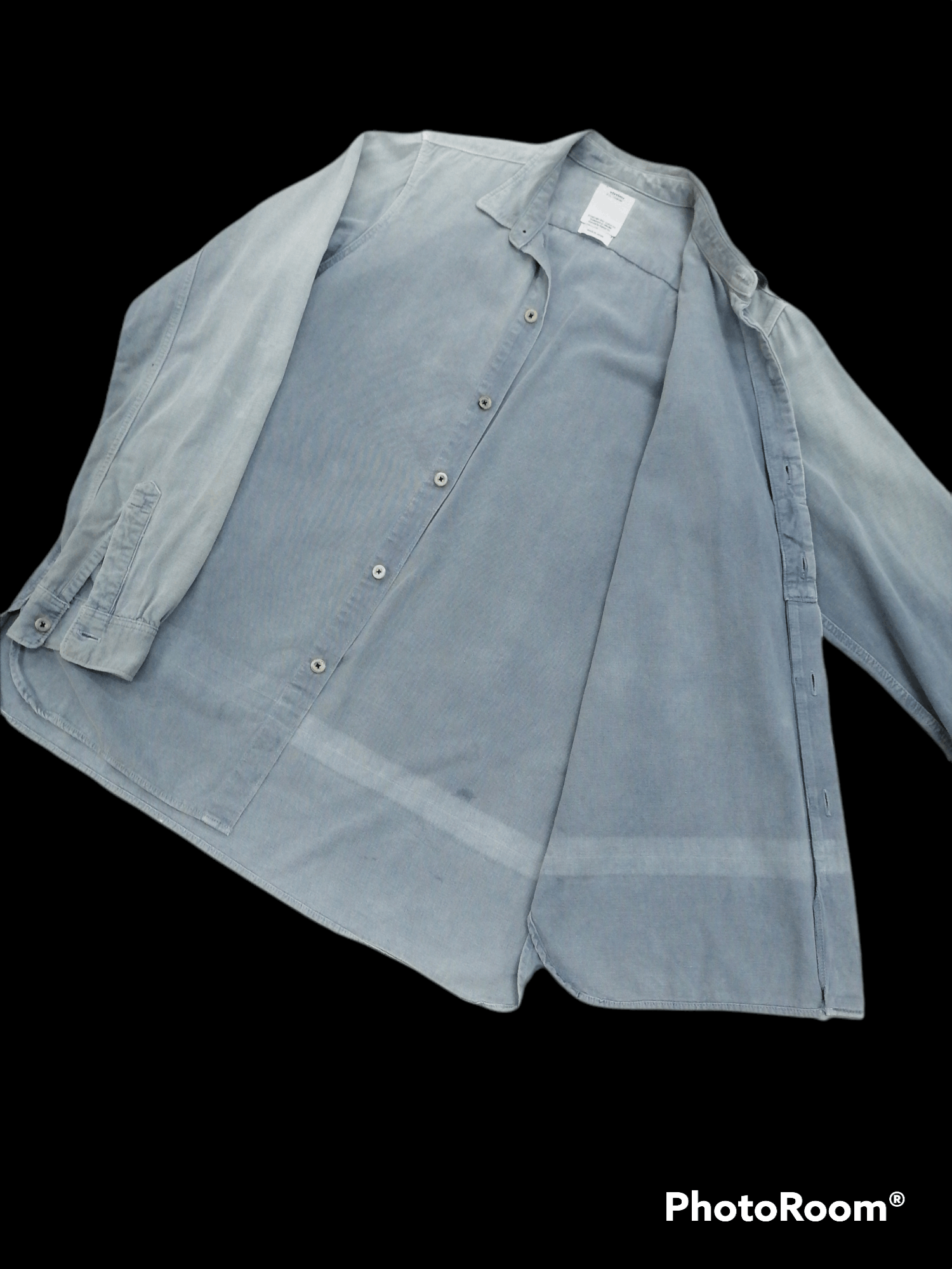 Visvim Visvim Plain Faded Blue Grey Button Shirts Size US S / EU 44-46 / 1 - 4 Thumbnail