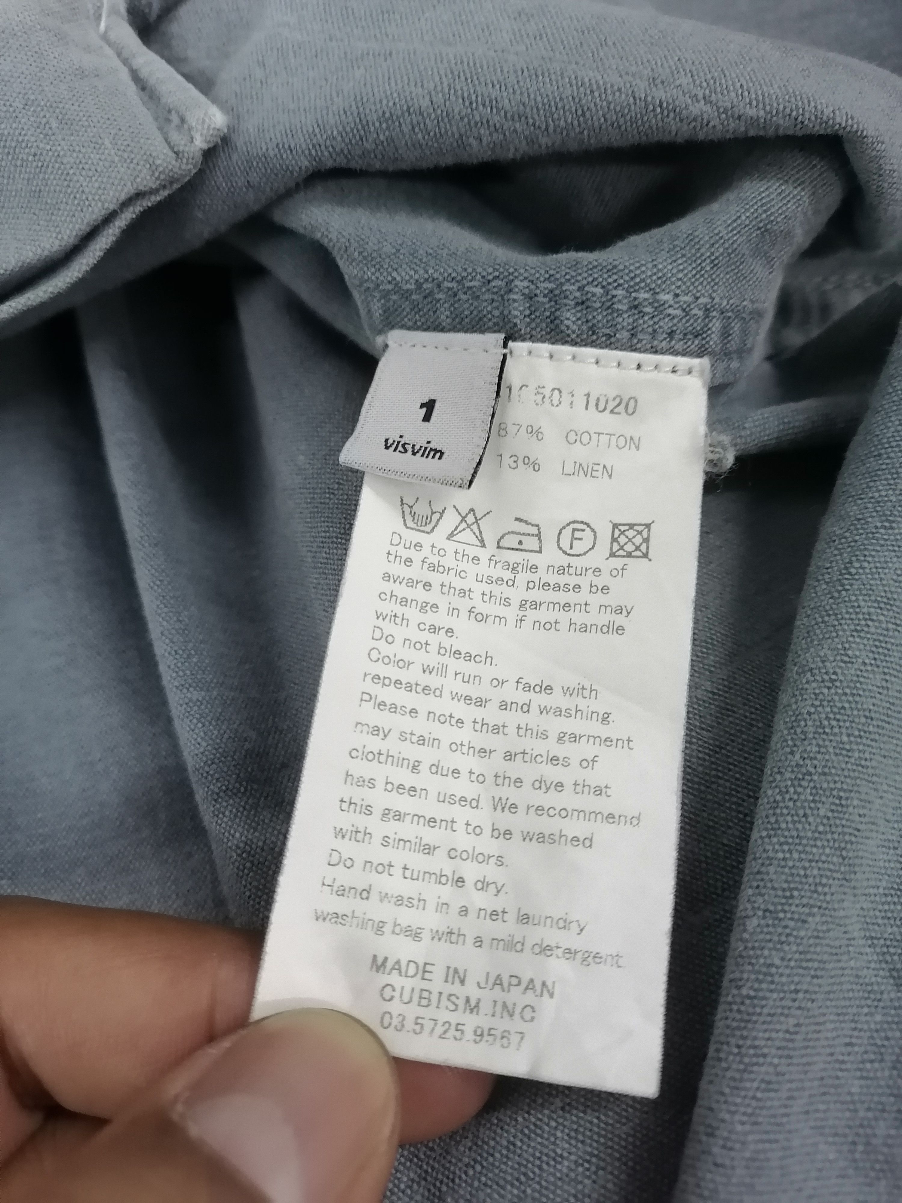 Visvim Visvim Plain Faded Blue Grey Button Shirts Size US S / EU 44-46 / 1 - 9 Thumbnail
