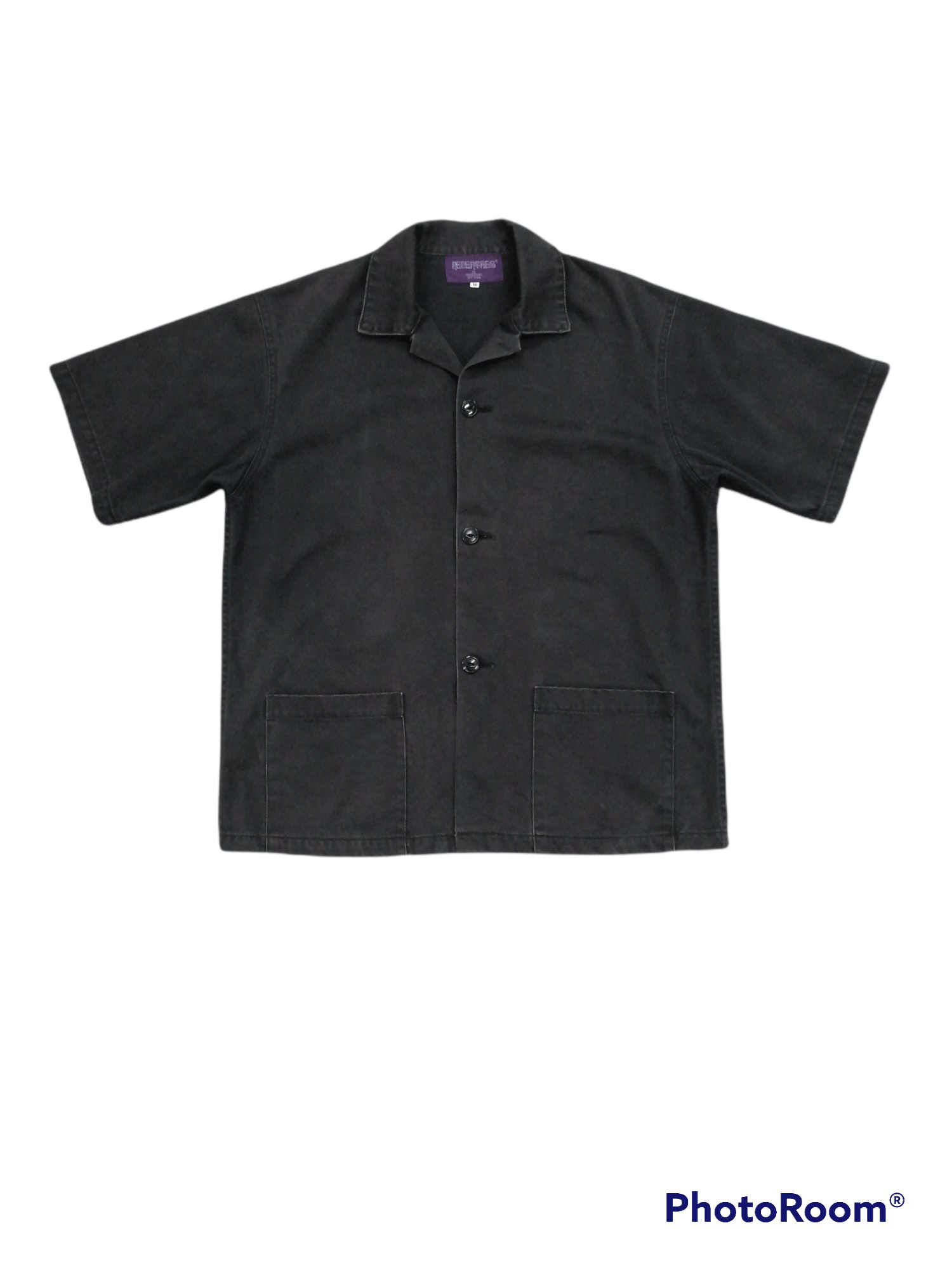 image of Archival Clothing x Nepenthes New York Nepenthes Black Worker Button Shirt, Men's (Size Medium)