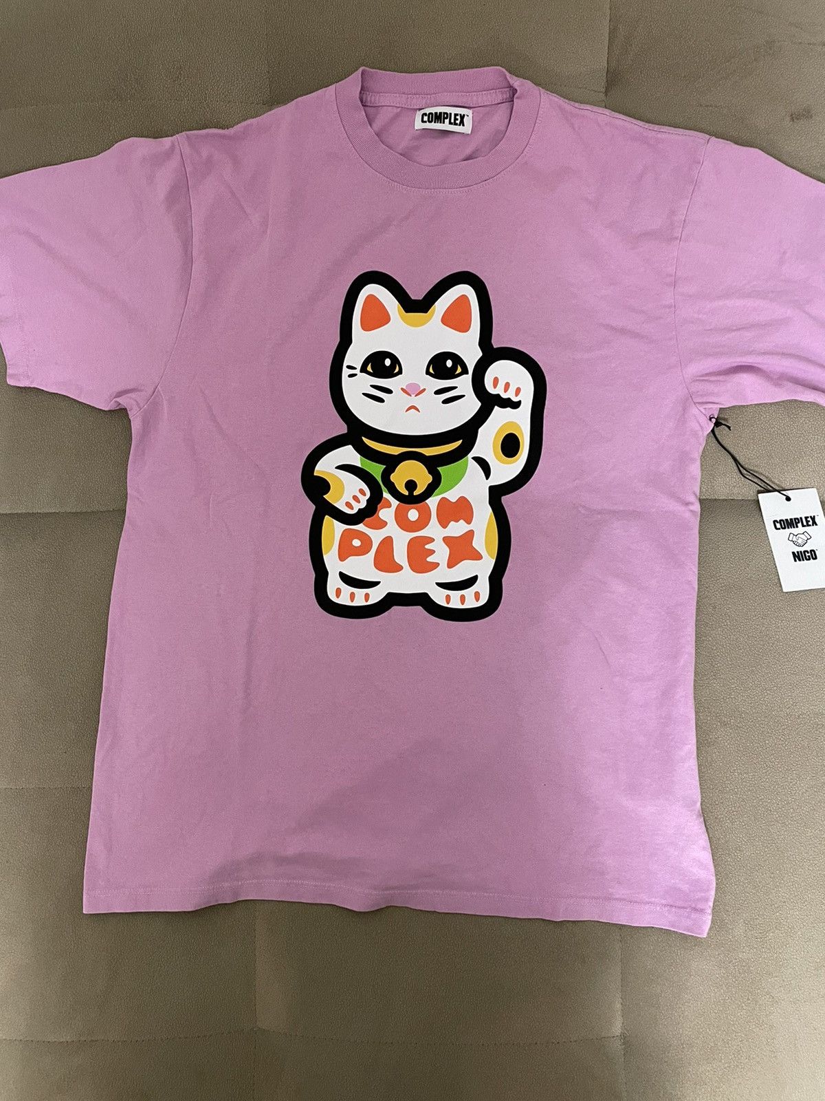 image of Complexcon x Human Made Nigo X Complex T Shirt Lavender Small, Men's