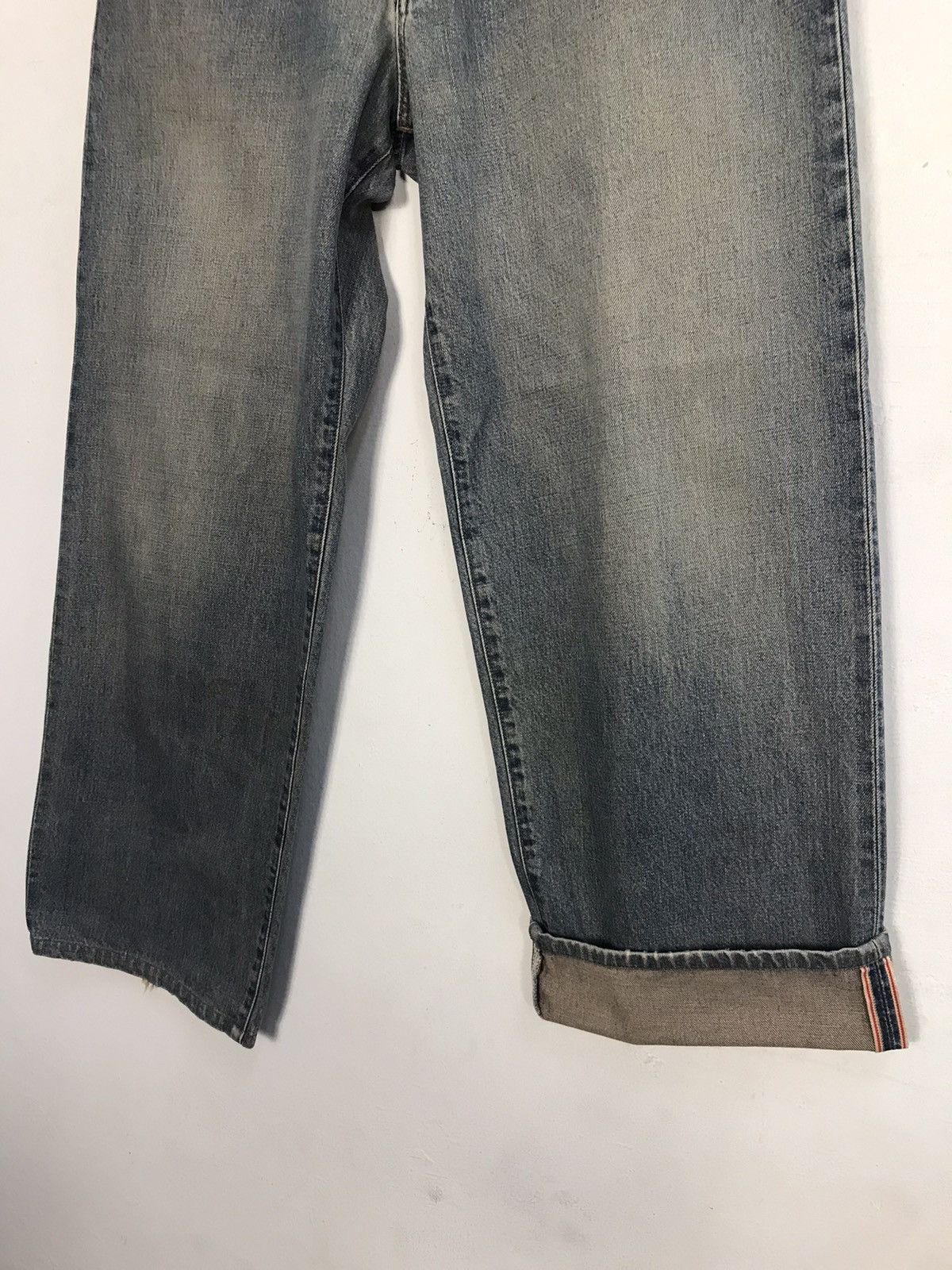 Vintage × Wrangler Vtg Wrangler Authentic Western Wear Selvedge Faded Colour Size US 33 - 5 Thumbnail