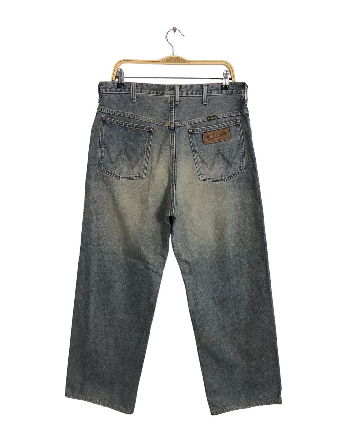 Vintage × Wrangler Vtg Wrangler Authentic Western Wear Selvedge Faded Colour Size US 33 - 2 Thumbnail
