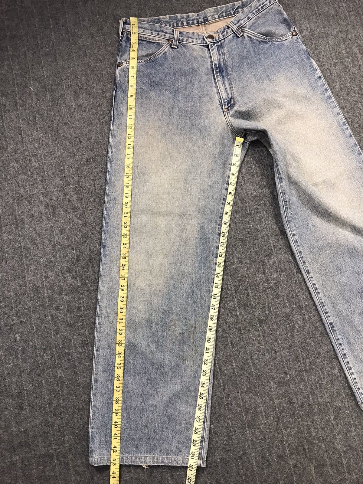 Vintage × Wrangler Vtg Wrangler Authentic Western Wear Selvedge Faded Colour Size US 33 - 19 Thumbnail