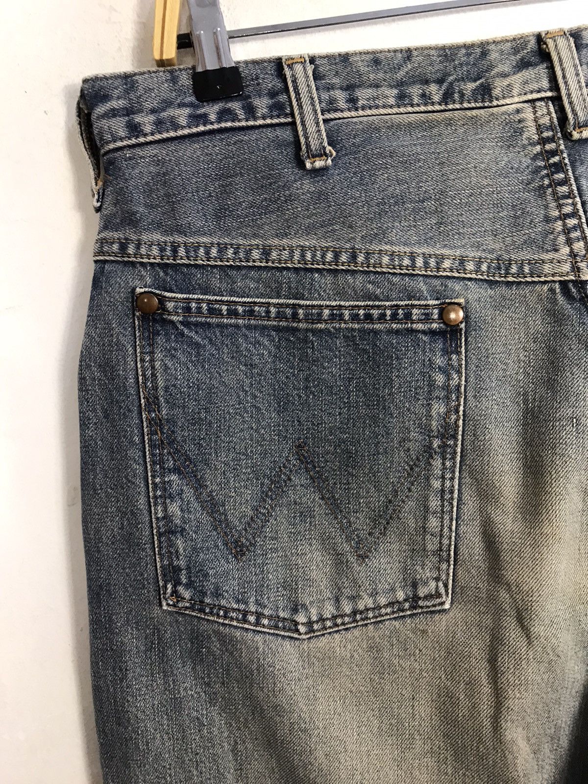Vintage × Wrangler Vtg Wrangler Authentic Western Wear Selvedge Faded Colour Size US 33 - 13 Thumbnail
