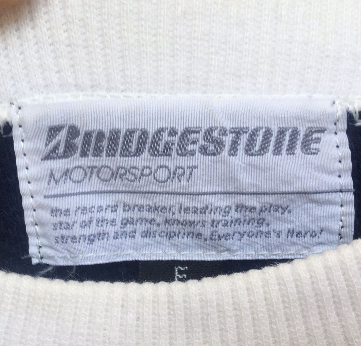 Vintage Vintage 90s Bridgestone Motorsports Sweatshirt Size US S / EU 44-46 / 1 - 8 Thumbnail