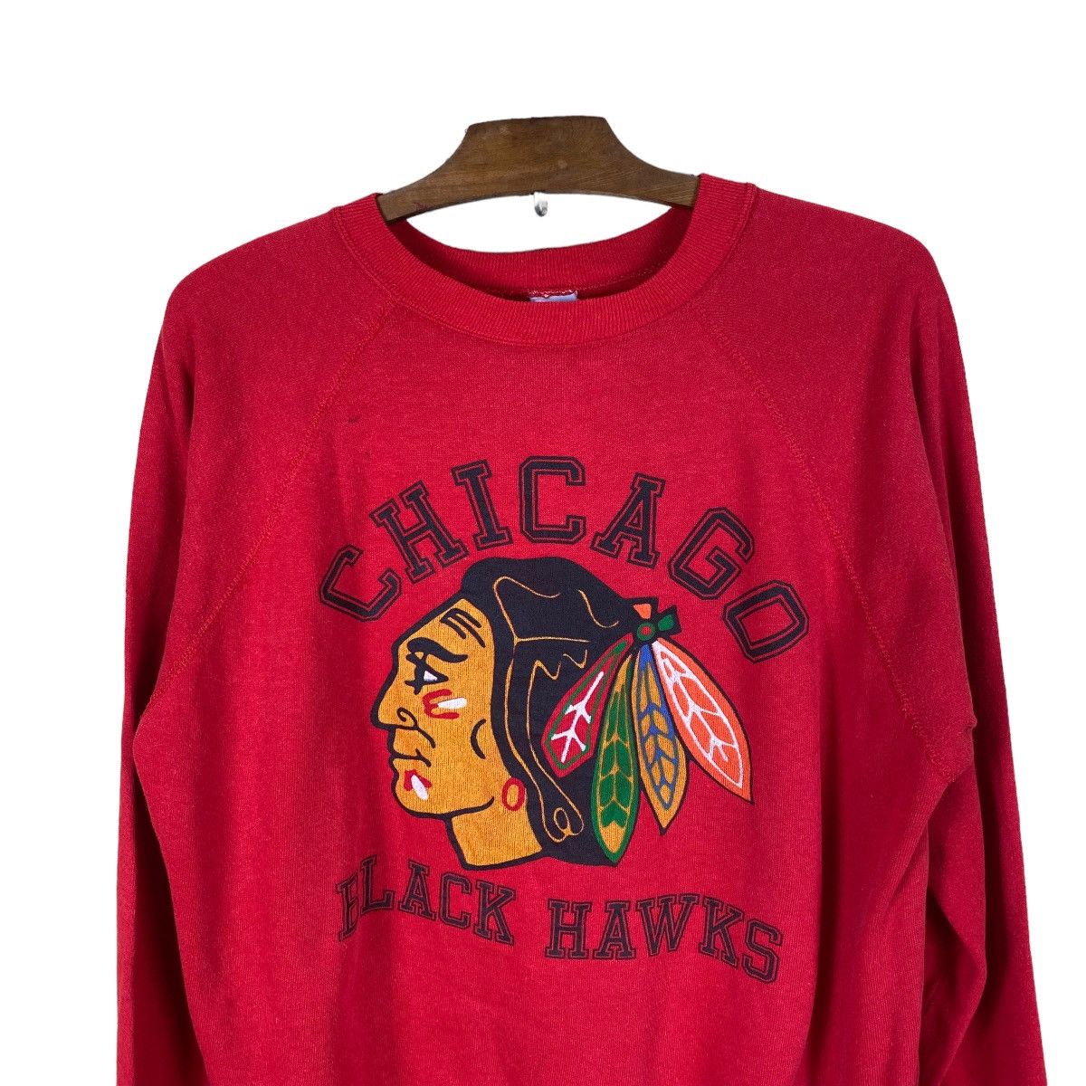 NHL × Vintage VINTAGE CHICAGO BLACK HAWK NHL TEAM CREWNECK Size US XL / EU 56 / 4 - 2 Thumbnail