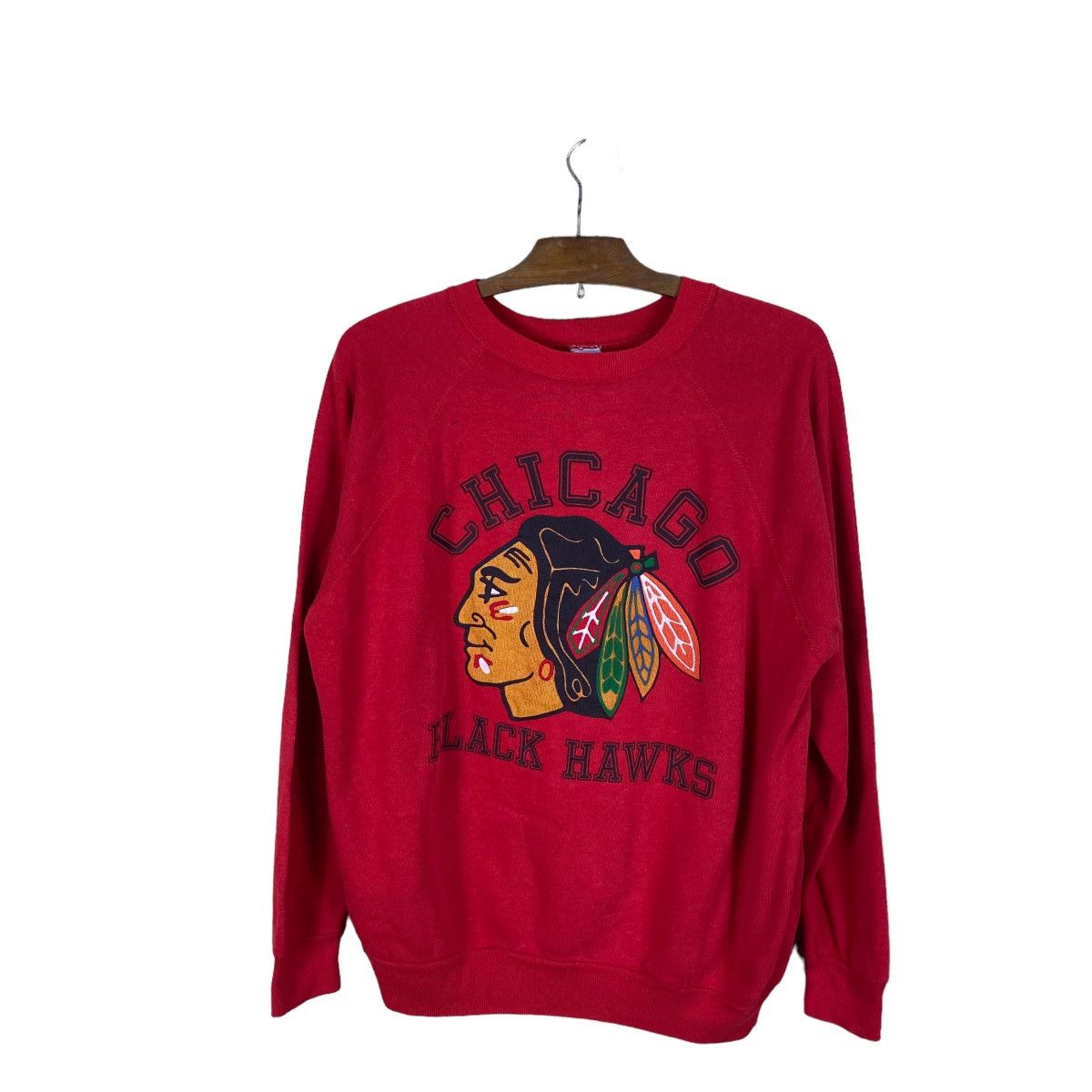 NHL × Vintage VINTAGE CHICAGO BLACK HAWK NHL TEAM CREWNECK Size US XL / EU 56 / 4 - 1 Thumbnail