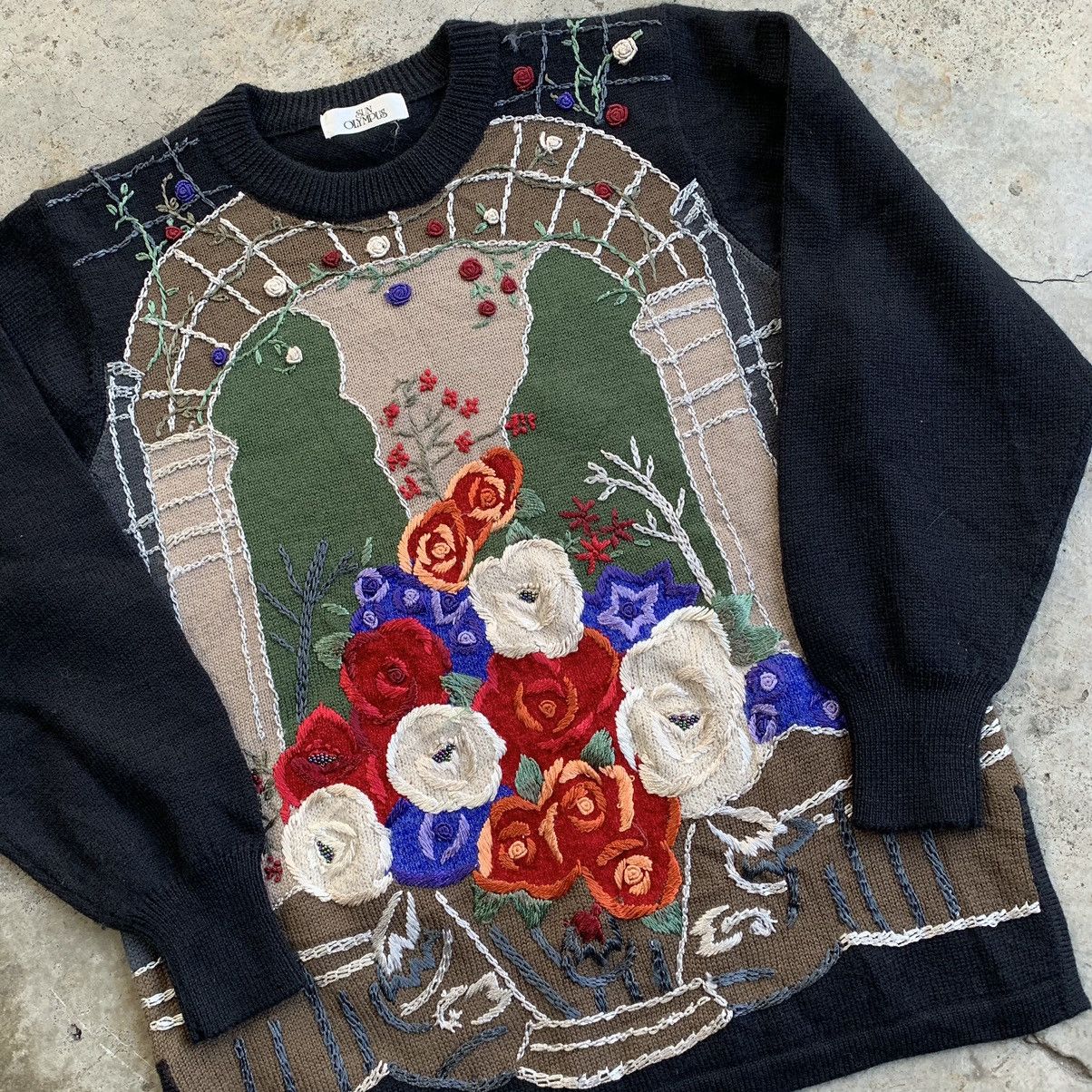Japanese Brand Sun Olympus vintage art flower sweatshirt Size L / US 10 / IT 46 - 11 Thumbnail