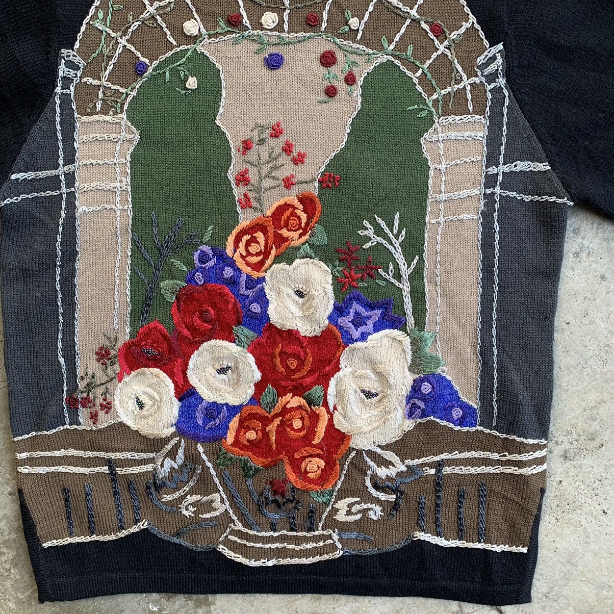 Japanese Brand Sun Olympus vintage art flower sweatshirt Size L / US 10 / IT 46 - 10 Thumbnail