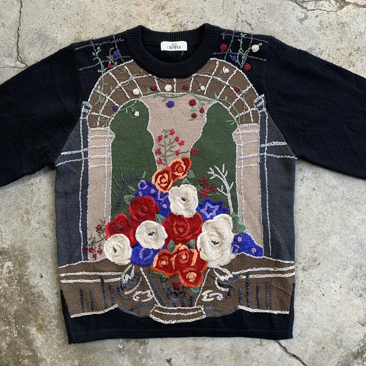 Japanese Brand Sun Olympus vintage art flower sweatshirt Size L / US 10 / IT 46 - 3 Thumbnail
