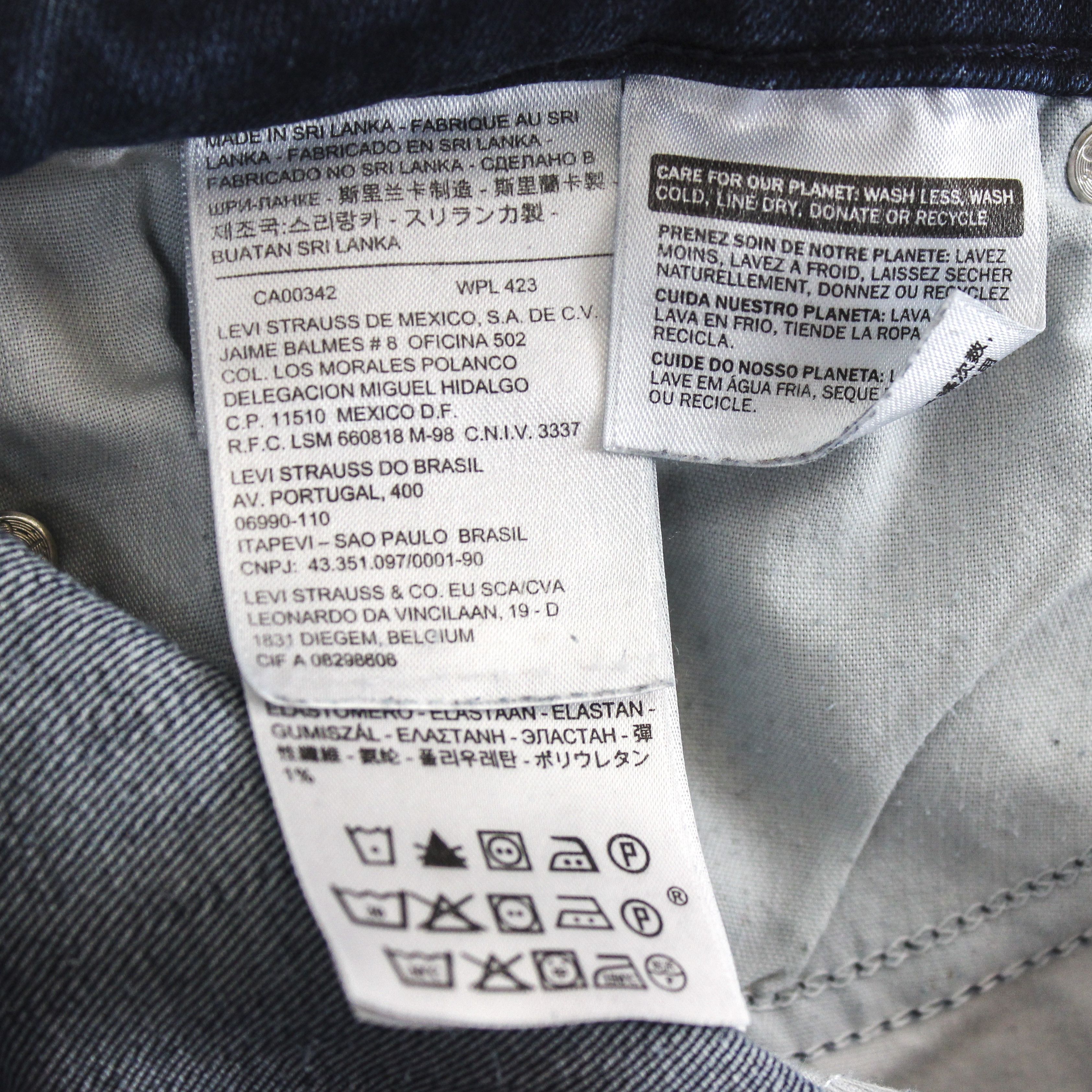 Levi's Demi Curve Skinny Jeans Women W27L34 Trousers Pants Mid Rise Size 27" / US 4 / IT 40 - 6 Thumbnail