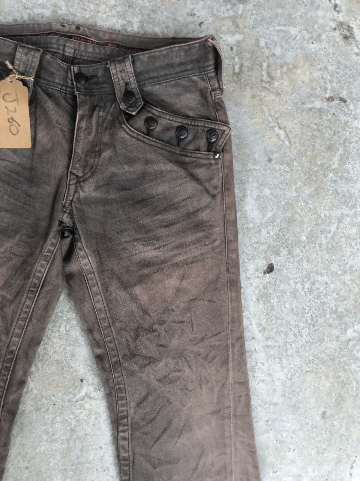 Nicole Club Nicole Club Flared Jeans Snake Skin Leather Distressed Size US 30 / EU 46 - 4 Thumbnail