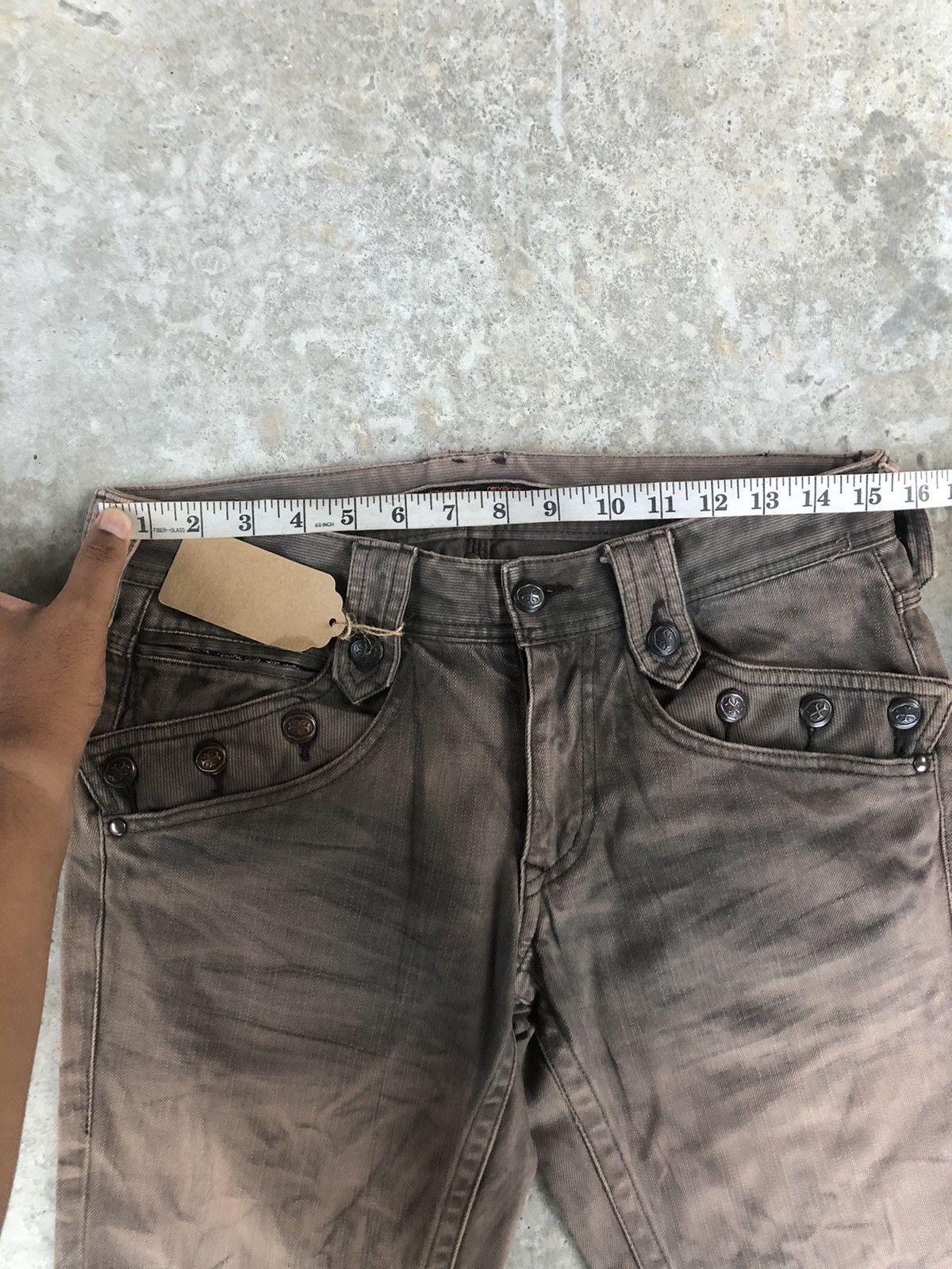 Nicole Club Nicole Club Flared Jeans Snake Skin Leather Distressed Size US 30 / EU 46 - 16 Thumbnail