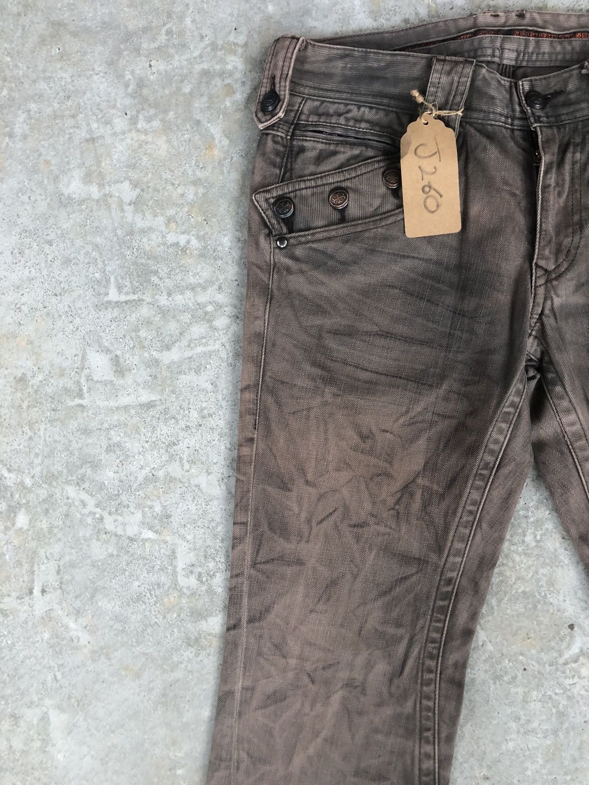Nicole Club Nicole Club Flared Jeans Snake Skin Leather Distressed Size US 30 / EU 46 - 5 Thumbnail