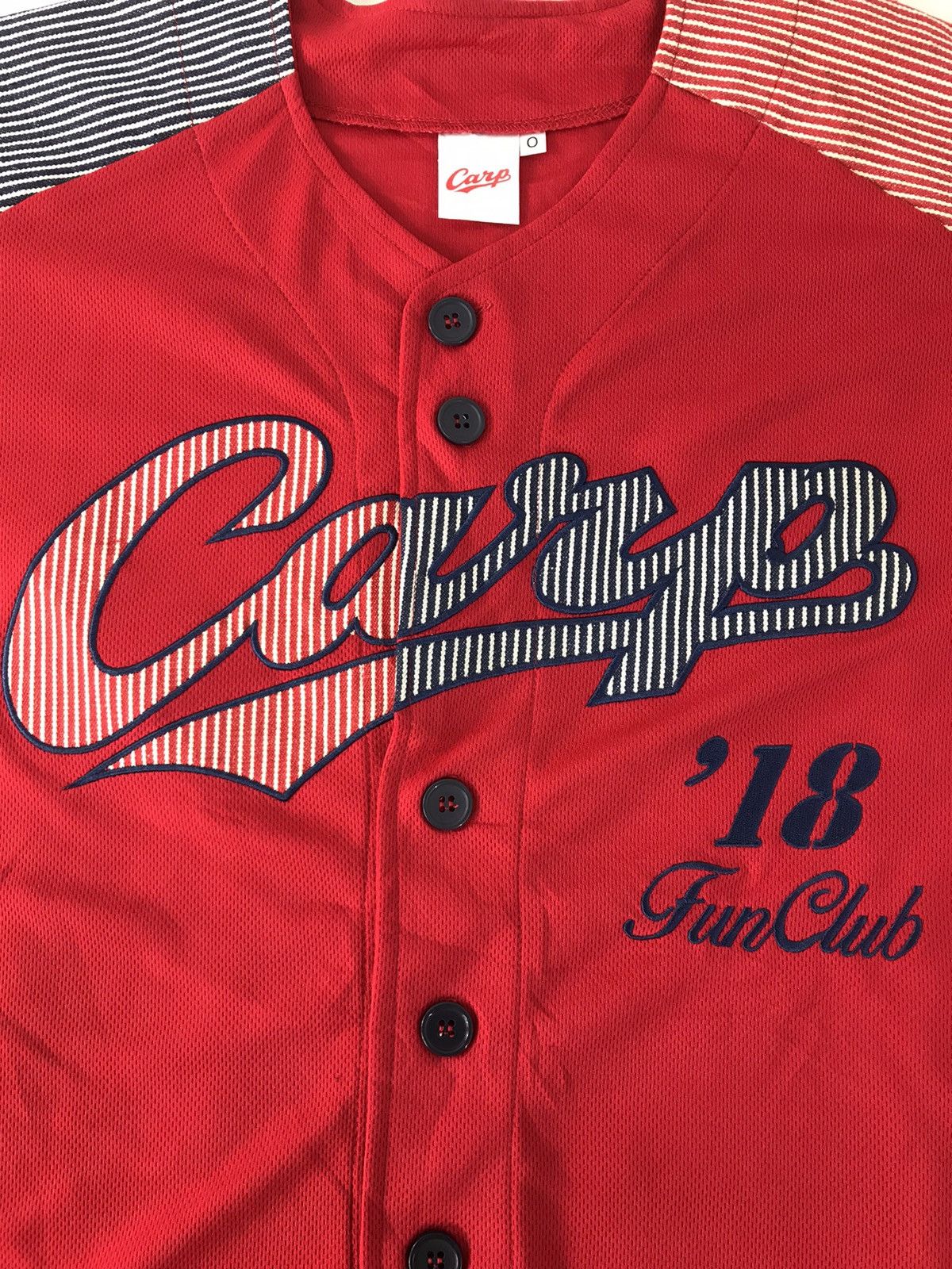 Japanese Brand × Vintage Carps 18 Fun Club Japanese Baseball League Button Up Tee Size US S / EU 44-46 / 1 - 3 Thumbnail