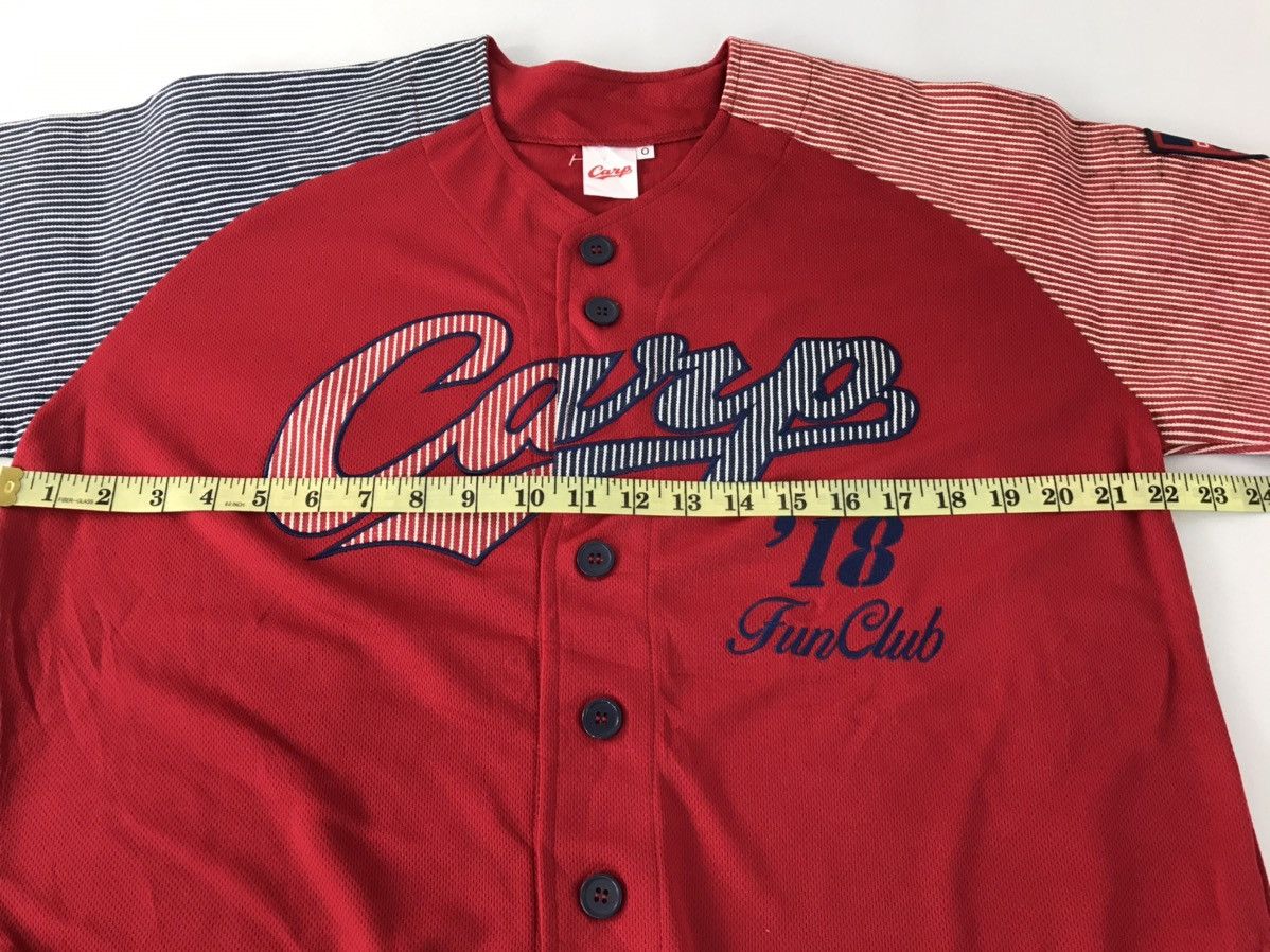 Japanese Brand × Vintage Carps 18 Fun Club Japanese Baseball League Button Up Tee Size US S / EU 44-46 / 1 - 9 Thumbnail