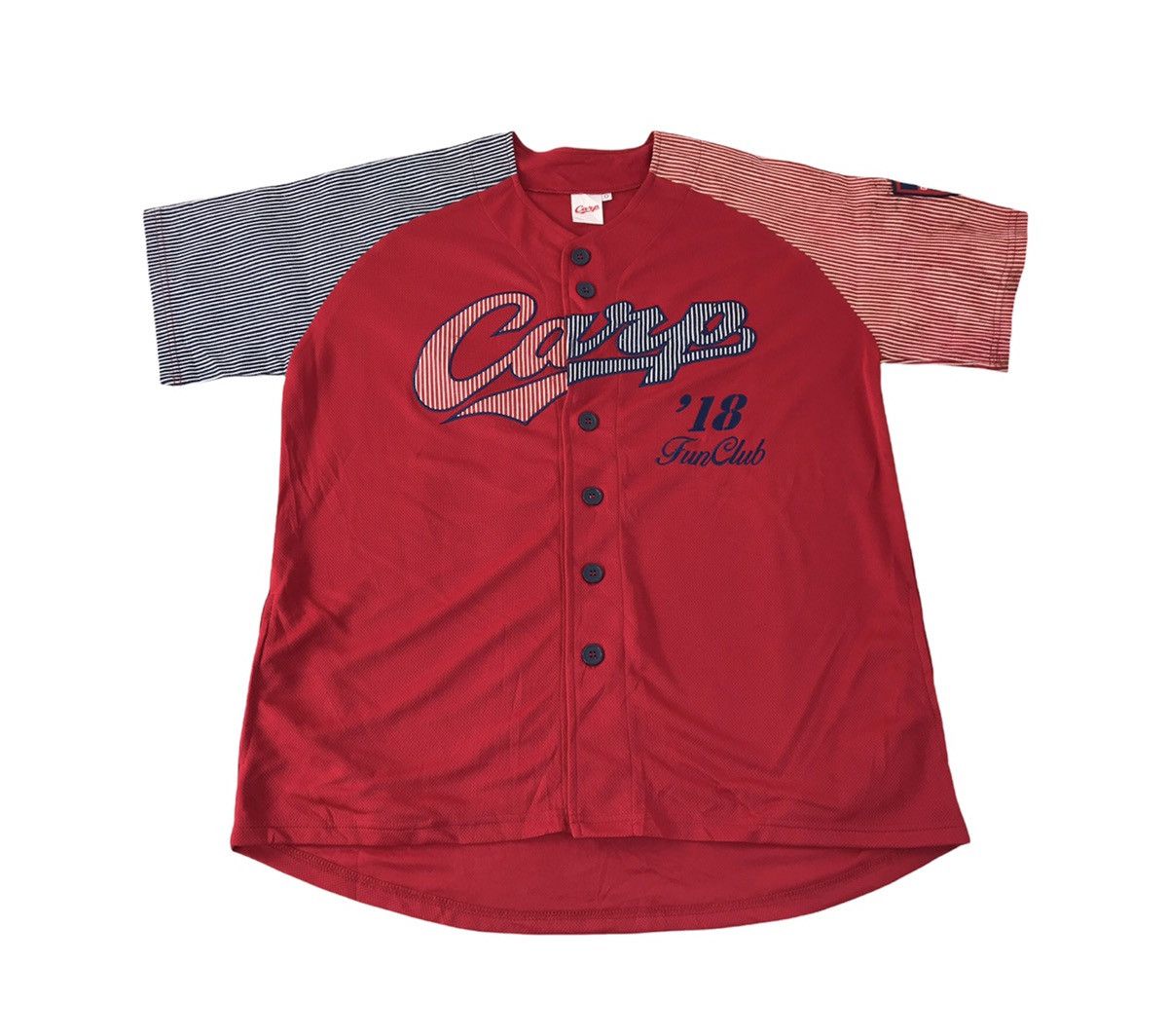 Japanese Brand × Vintage Carps 18 Fun Club Japanese Baseball League Button Up Tee Size US S / EU 44-46 / 1 - 1 Thumbnail