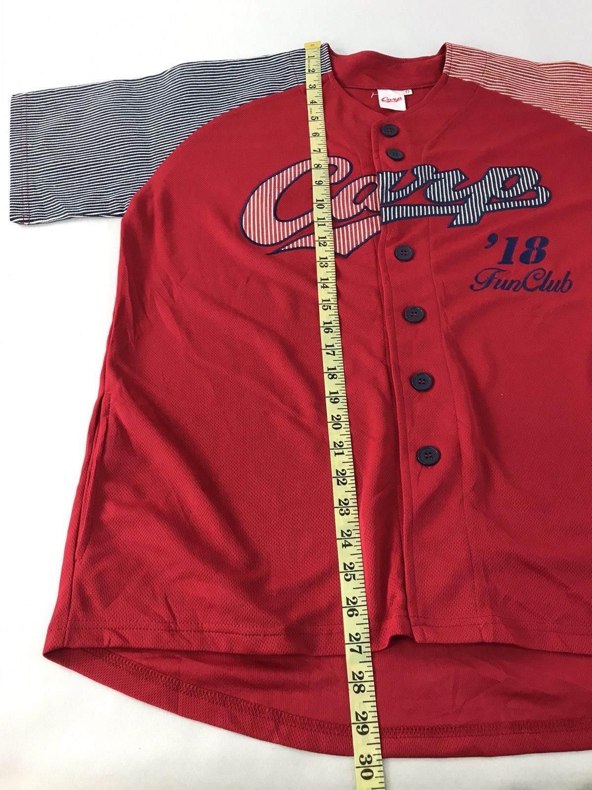 Japanese Brand × Vintage Carps 18 Fun Club Japanese Baseball League Button Up Tee Size US S / EU 44-46 / 1 - 10 Thumbnail