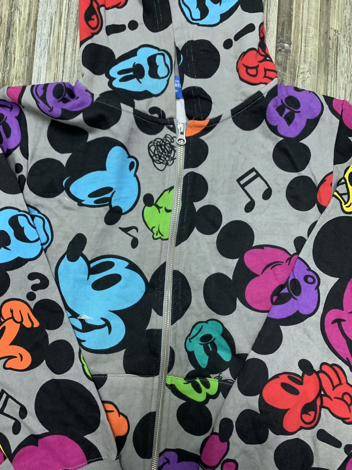 Disney Nice Zipper Mickey Mouse Full Print Hoodies Size US M / EU 48-50 / 2 - 3 Thumbnail