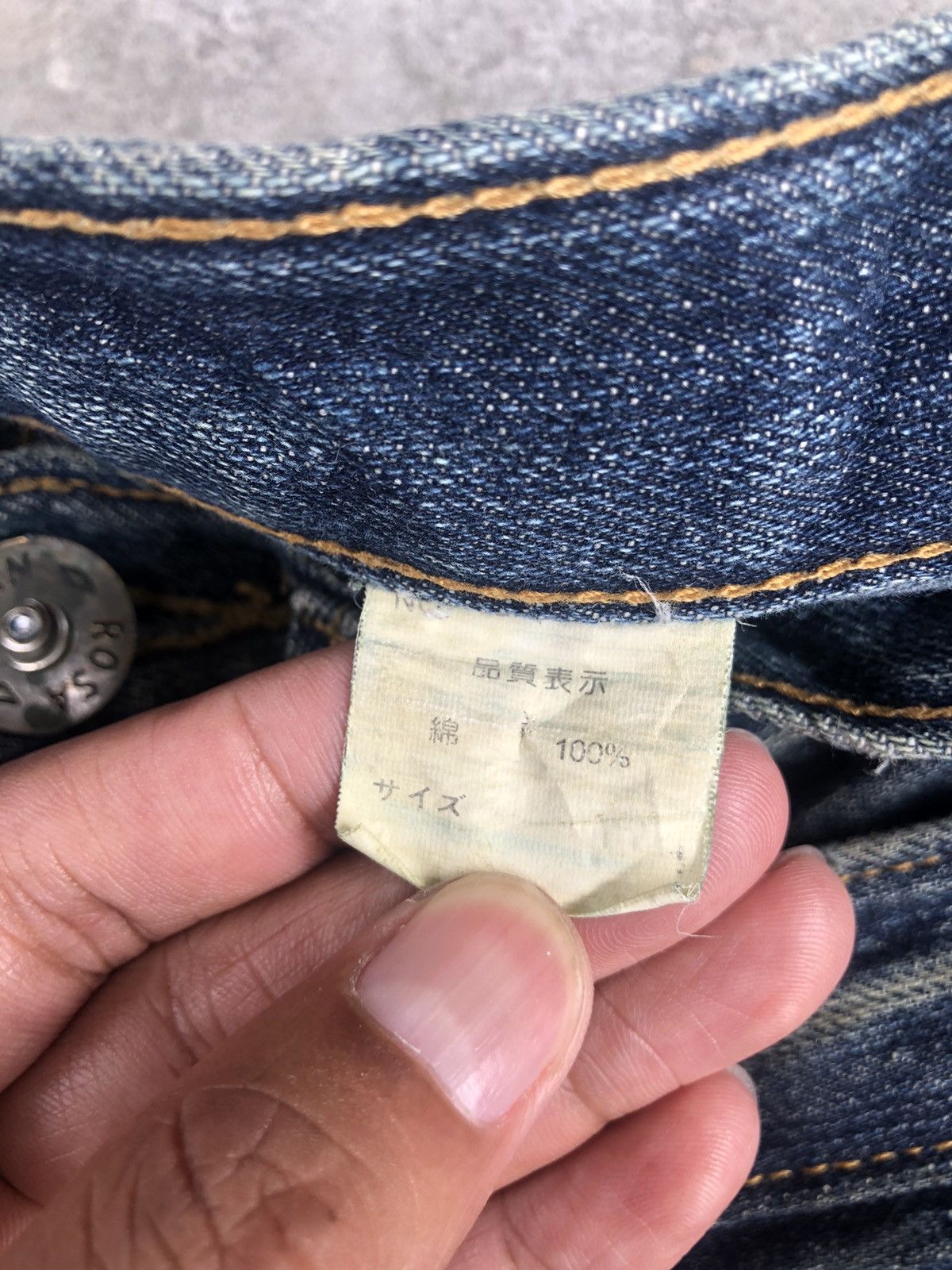 Japanese Brand Japanese Rosa Double Waist Distressed Jeans Size US 31 - 22 Thumbnail
