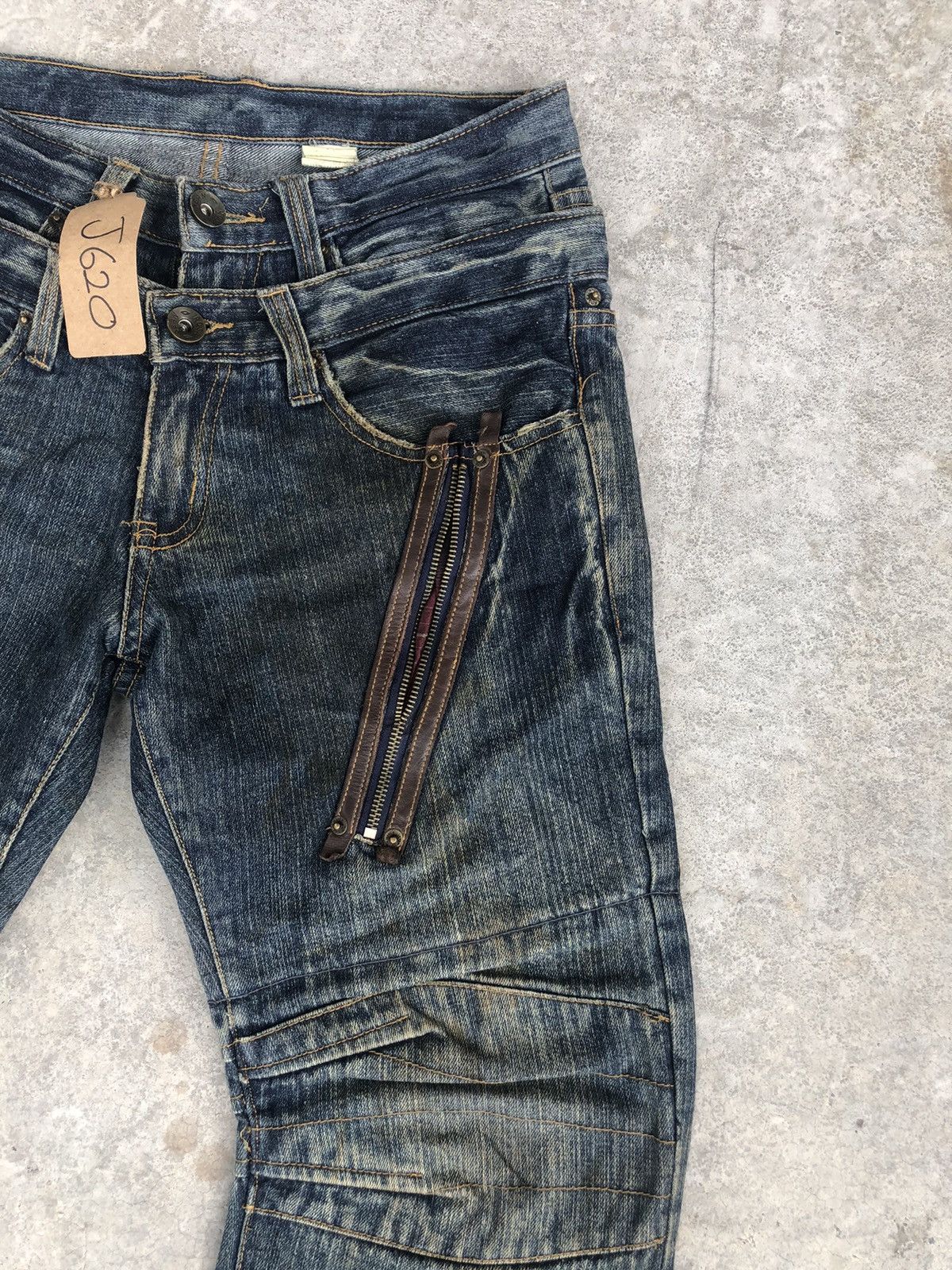 Japanese Brand Japanese Rosa Double Waist Distressed Jeans Size US 31 - 5 Thumbnail