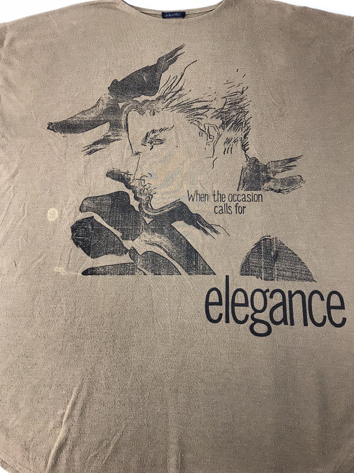 Japanese Brand × Vintage Atelier YKO Elegance Man Design Tee Printed Size US XXL / EU 58 / 5 - 3 Thumbnail