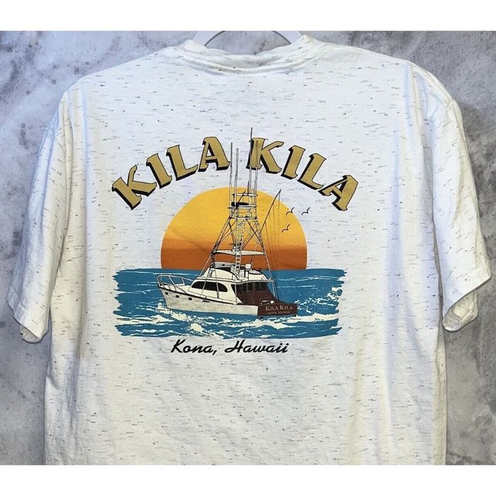 Vintage Vintage Kila Kila Sport Fishing T Shirt Large Kona Hawaii