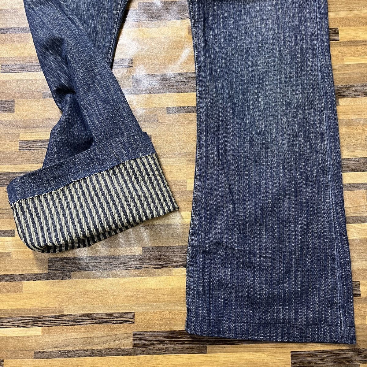 Armani × Vintage Vintage 90s Armani Jeans Striped Made In Italy Size US 29 - 14 Thumbnail