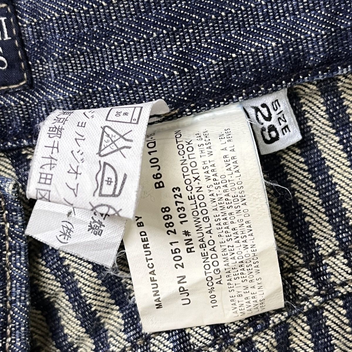 Armani × Vintage Vintage 90s Armani Jeans Striped Made In Italy Size US 29 - 10 Thumbnail