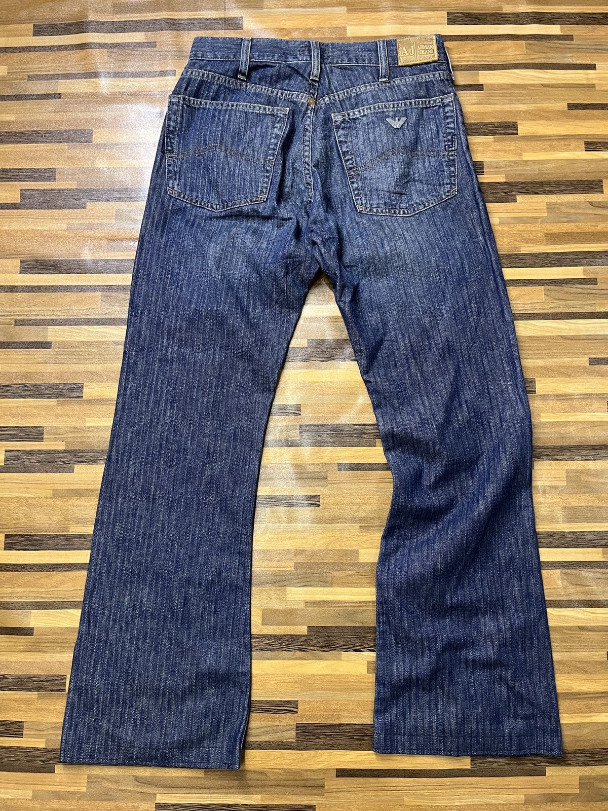 Armani × Vintage Vintage 90s Armani Jeans Striped Made In Italy Size US 29 - 18 Thumbnail