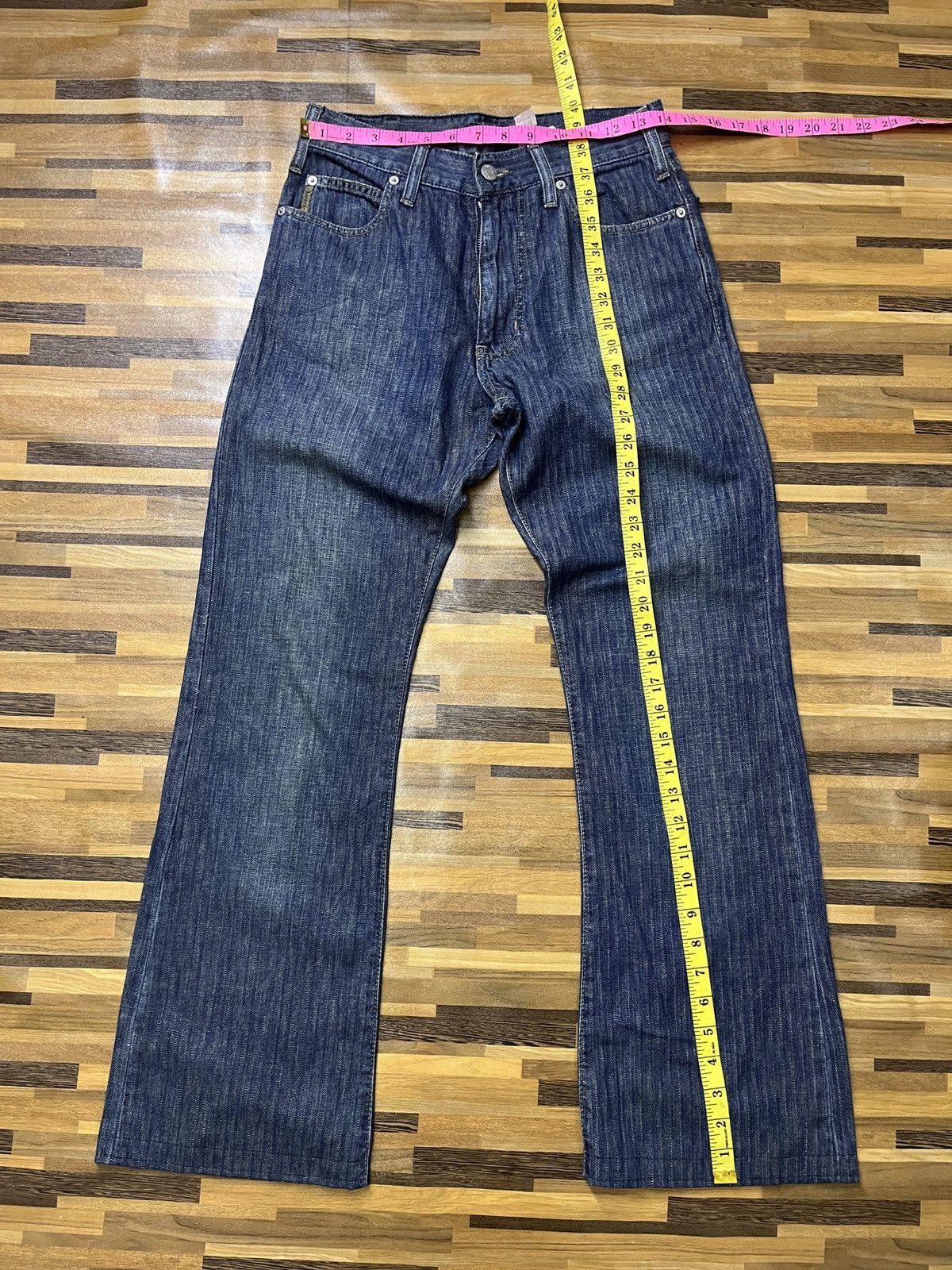 Armani × Vintage Vintage 90s Armani Jeans Striped Made In Italy Size US 29 - 4 Thumbnail