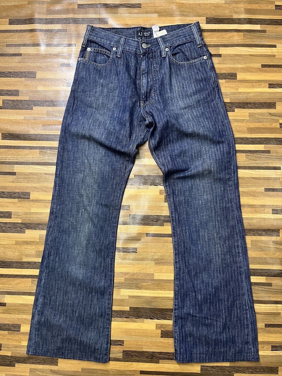 Armani × Vintage Vintage 90s Armani Jeans Striped Made In Italy Size US 29 - 19 Thumbnail