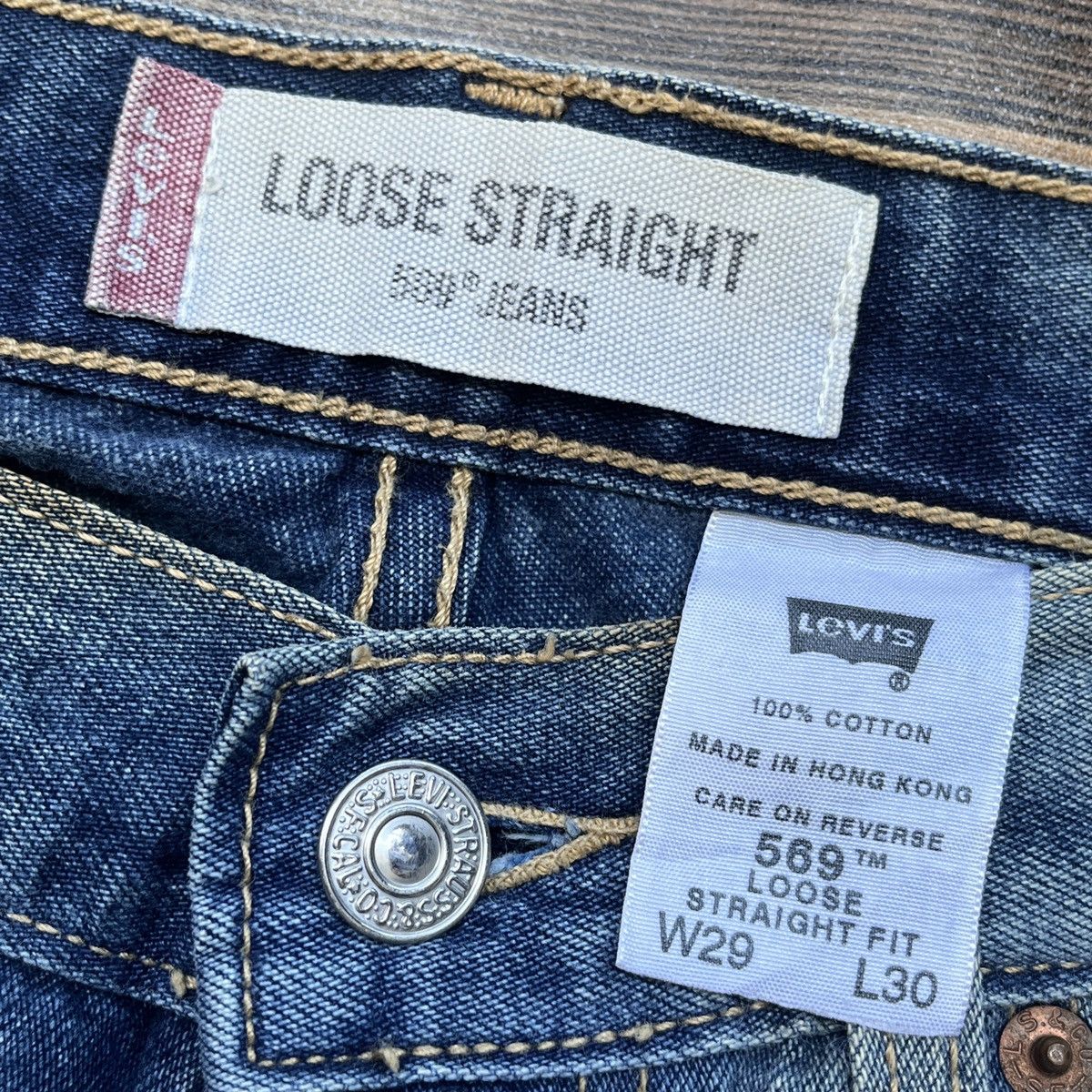 Levi's Vintage Clothing Vintage Levi's 569 Loose Straight Baggy Faded Size US 29 - 6 Thumbnail