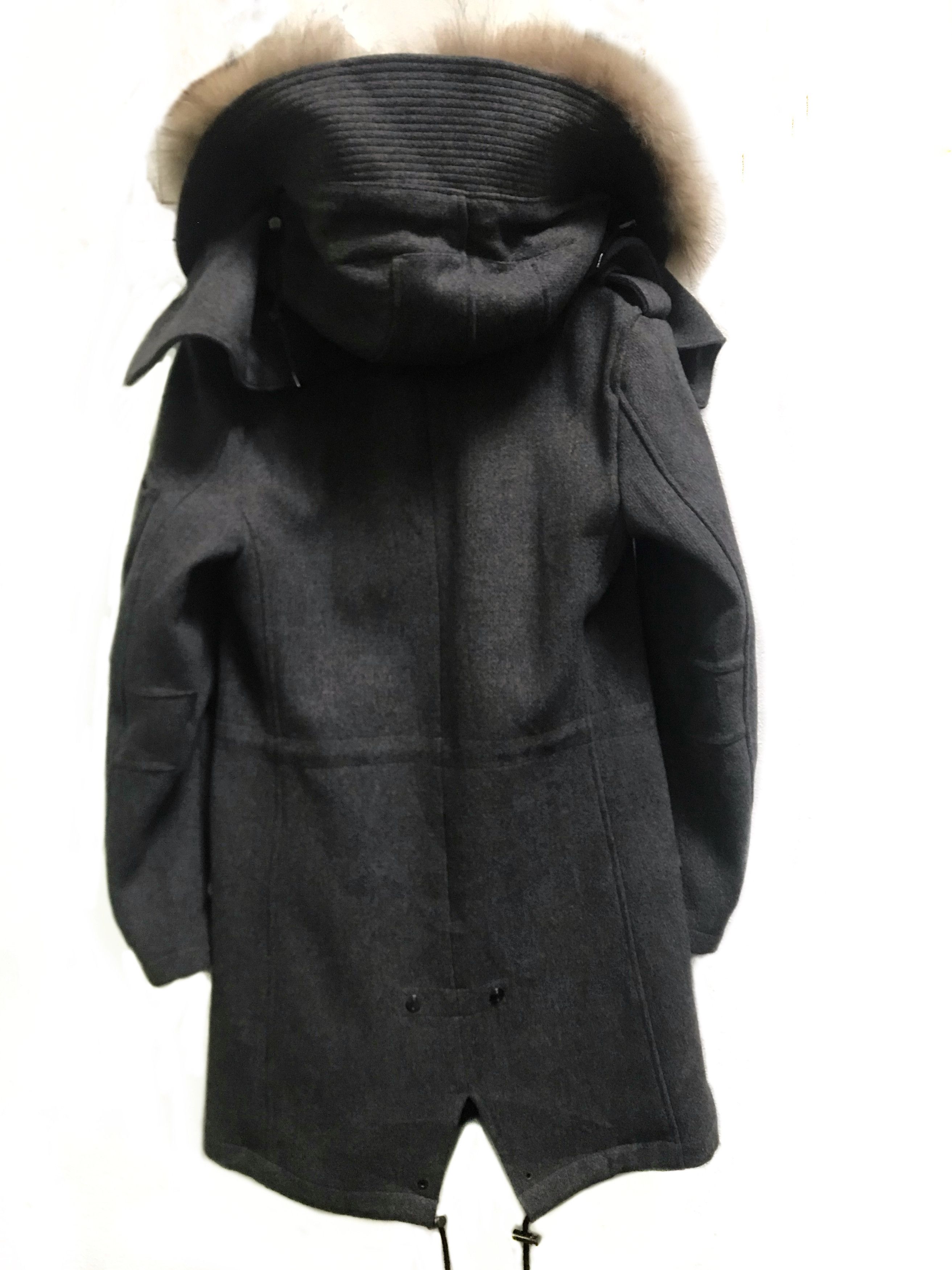 Tornado Mart Tornado Mart fox fur Hooded Parkas Wool Jacket Size US S / EU 44-46 / 1 - 2 Thumbnail