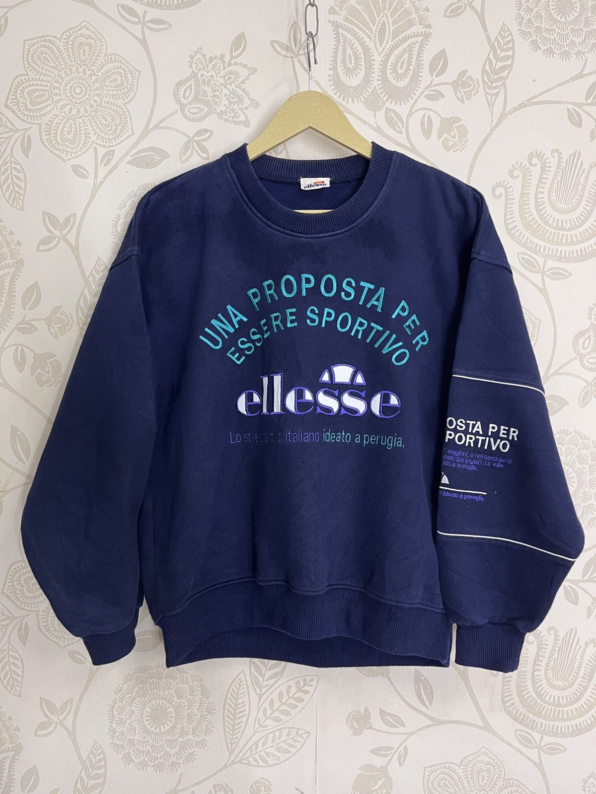 Ellesse × Vintage Vintage 90s Ellesse Sweater Big Logo Embroidered Size US L / EU 52-54 / 3 - 17 Thumbnail